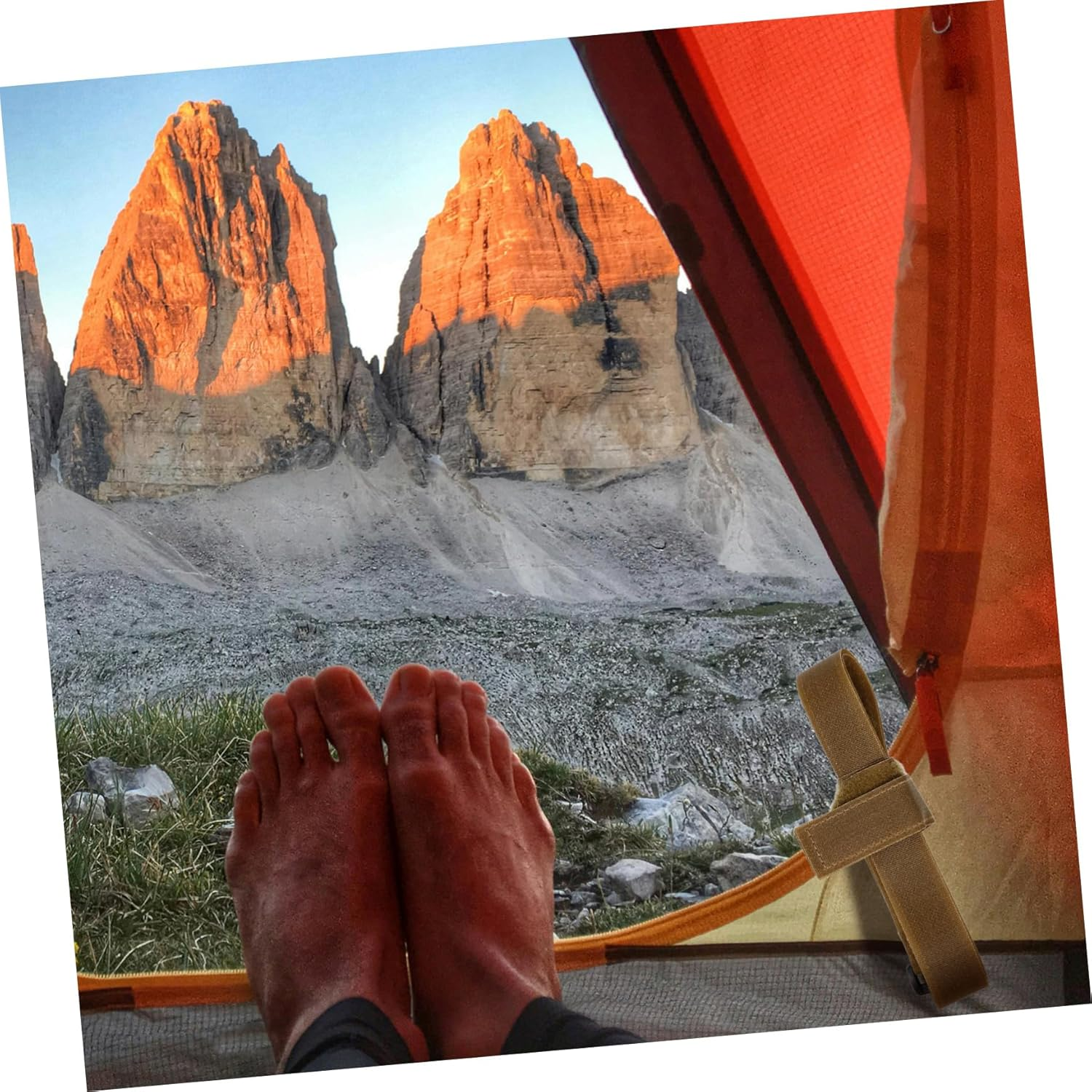 Homoyoyo 3Pairs Camping Luggage Lashing Straps Binding Belts for Luggage Adhesive Ropes Buckle Belts image number 4