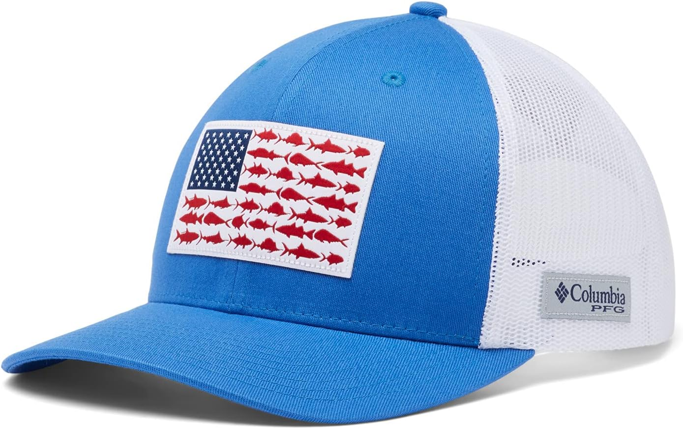 Columbia Unisex-Adult PFG Snap Back Fish Flag Ballcap - Carbon/Ancient Fossil image number 4