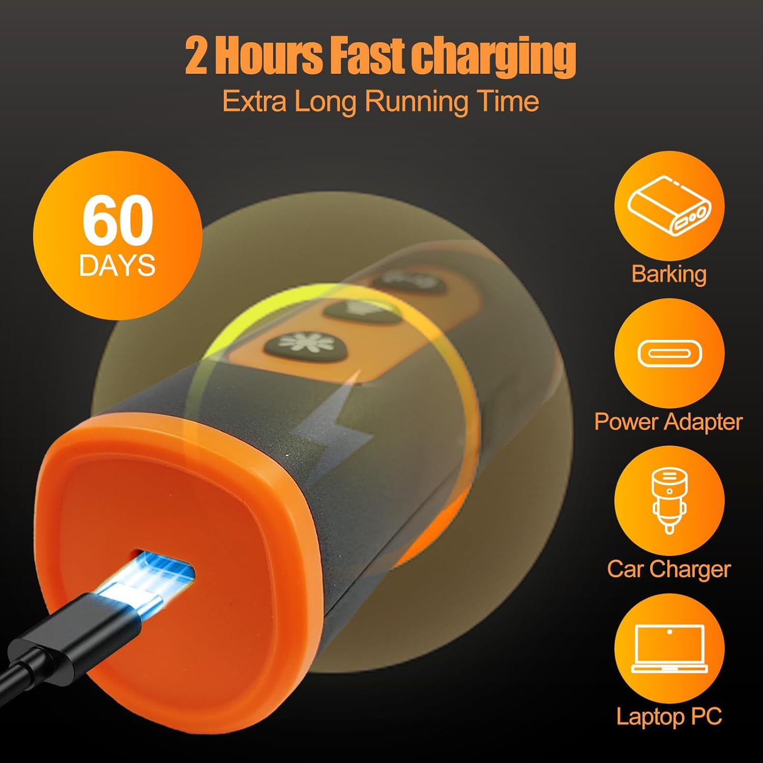 Oolong anti Barking Device for Dogs,Professional Dog Barking Device with Flashlight,Ultrasonic Dog Bark Control up to 10M,3 Sonic Emitters Rechargeable Barking Silencer Dog Whistle Stops Bad Behavior image number 3