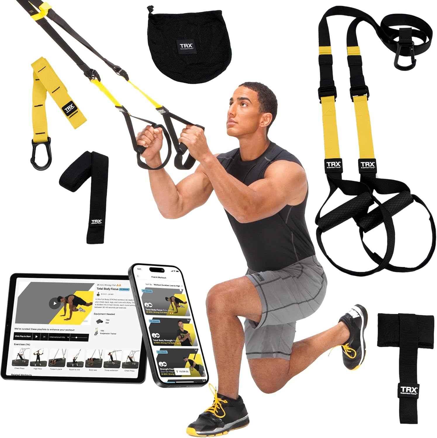 The TRX PRO3 Suspension Trainer - for Professional Athletes and Coaches, TRX Training Club App
