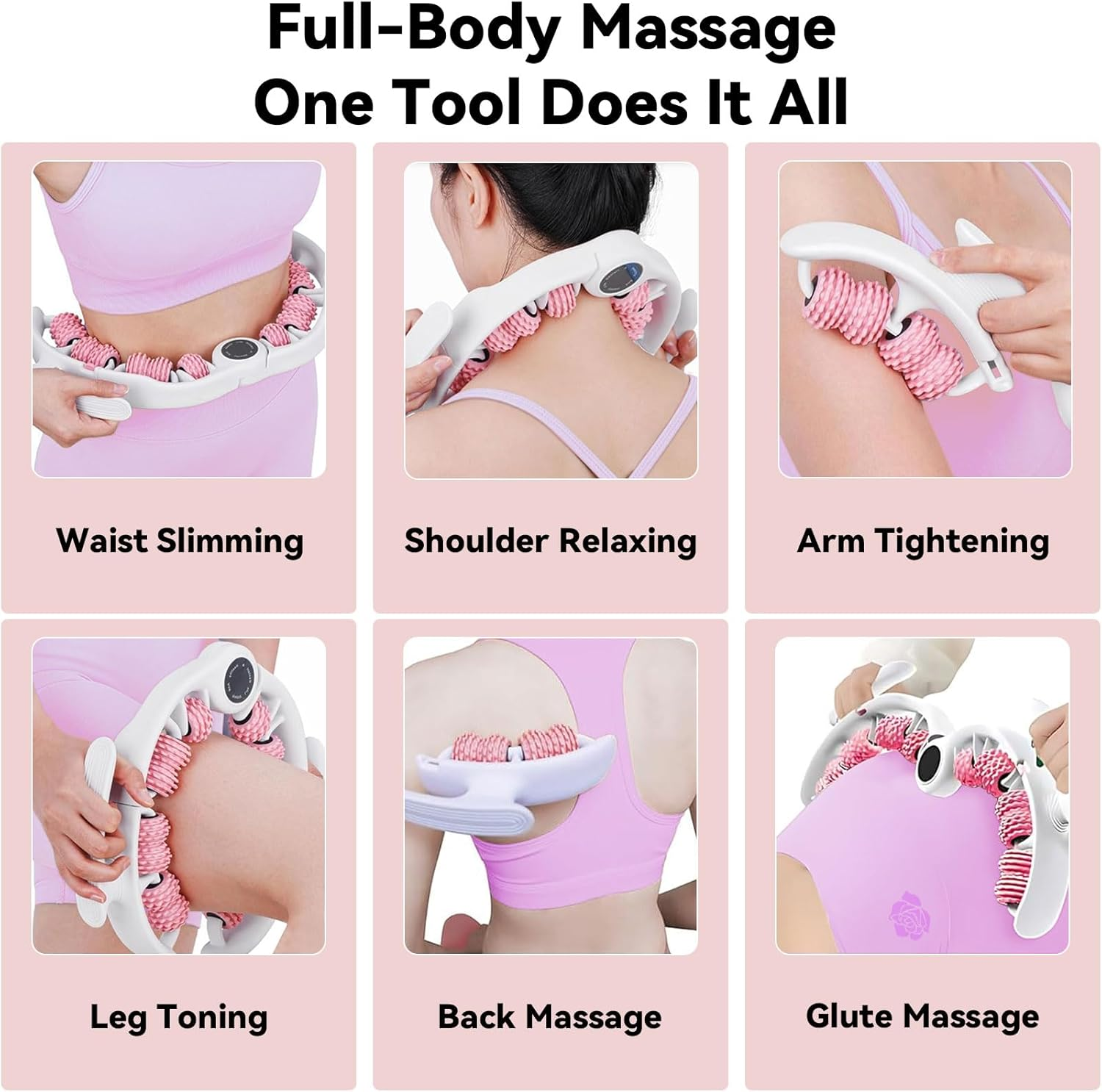 Lymphatic Drainage Massager Roller &ndash; Cellulite Massage Tool anti Cellulite Fascia Massage Tool for Body Sculpting, Deep Tissue Relief & Skin Firming &ndash; Manual Gua Sha Roller for Legs, Glutes, and Belly image number 2