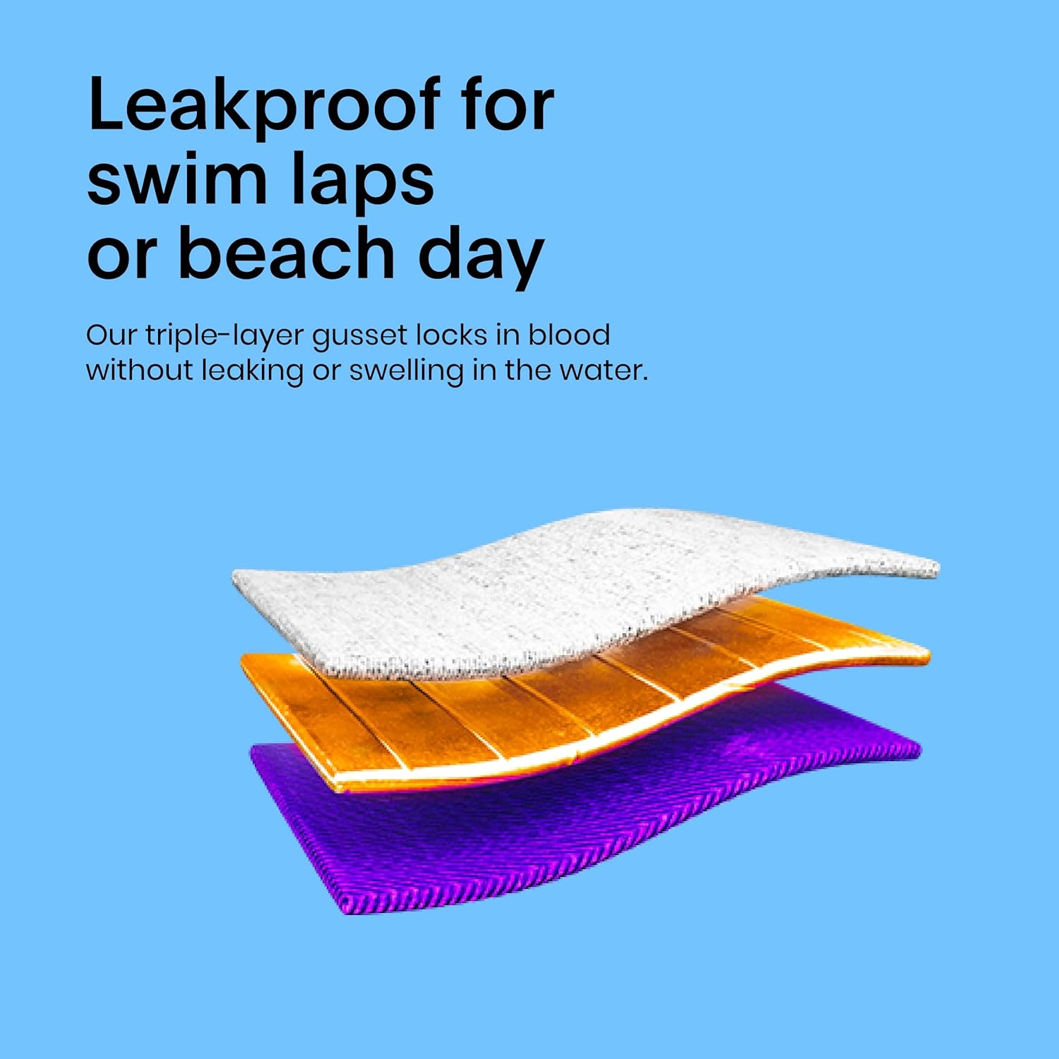 ANXINGJU Kt Teen Period Swim Sport One-Piece - Period Swimwear for Teens - Black (Black,Large) image number 2