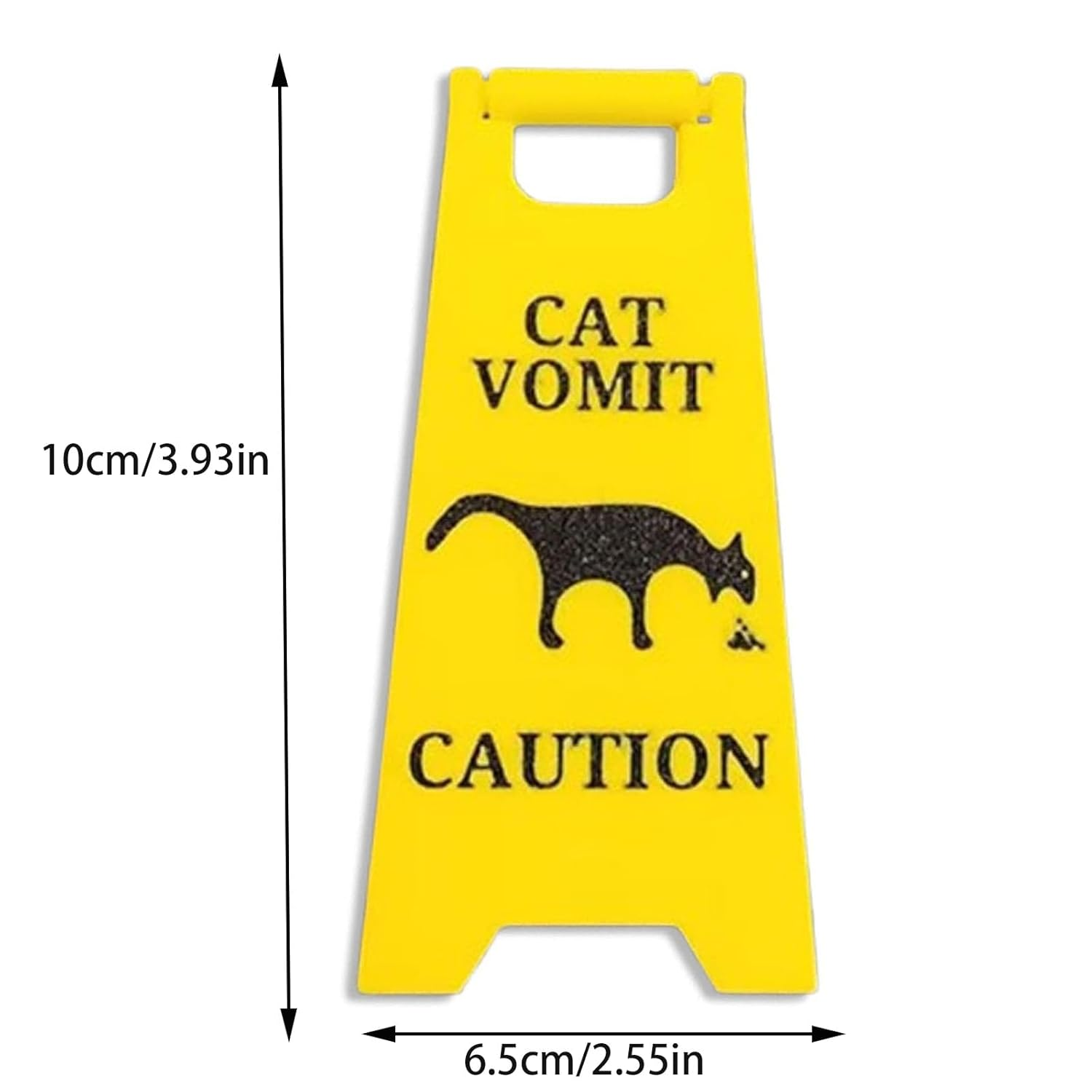 Afeamo Cat Vomit Sign, Funny Gag Cat Dog Vomit Warning Sign, Funny Yard Warning Sign Yard Decoration, Cat Dog Vomit Caution Sign, Cat Yard Sign, Prank Gift Cat Dog Lovers image number 1