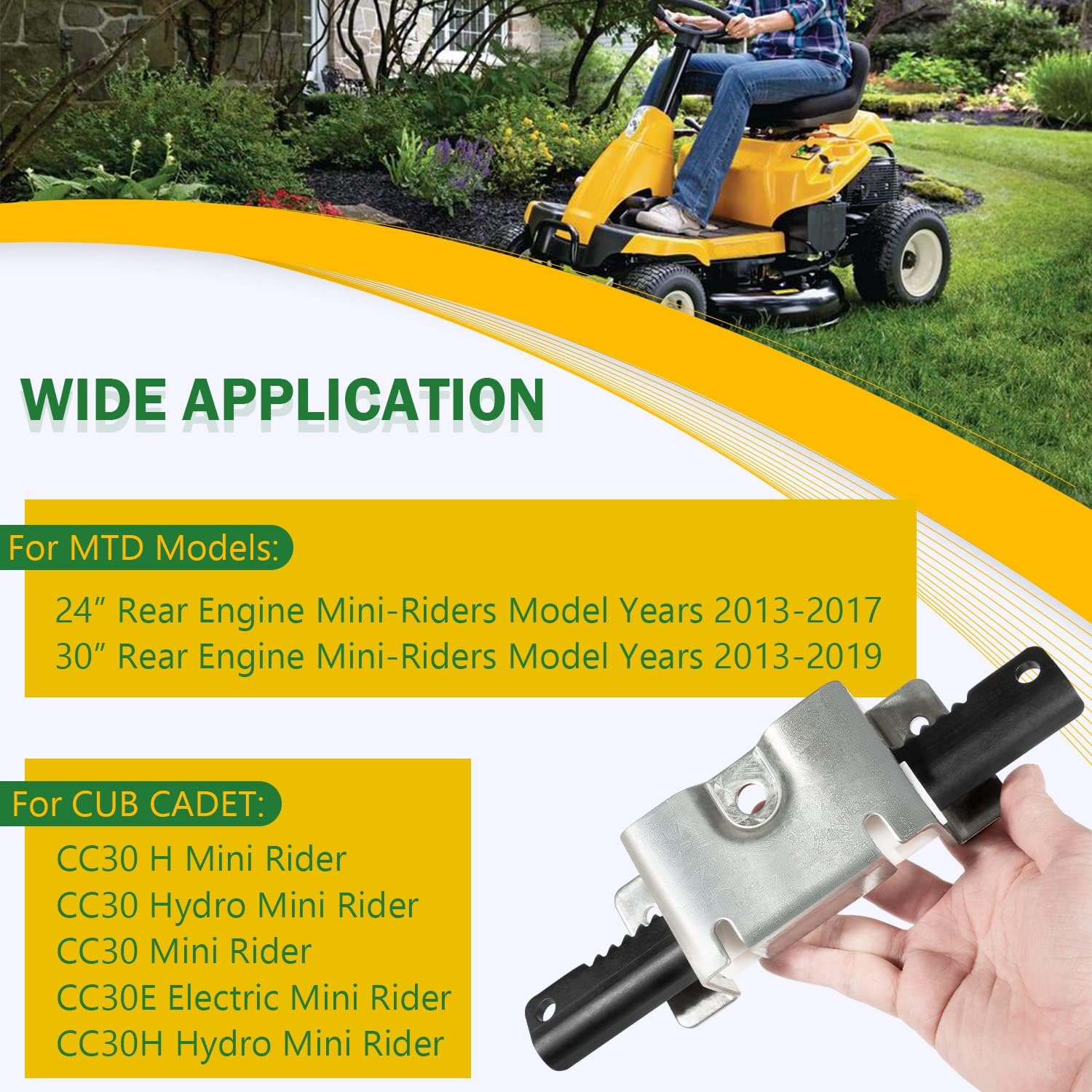 753-11064B CR12 Steering Service Kit Steering Rack Kit for Cub Cadet CC30 CC30H CC30E Hydro Mini Riders/Mtd Columbia CR30 / Craftsman R1000 Lawn Tractor Lawn Mower image number 4