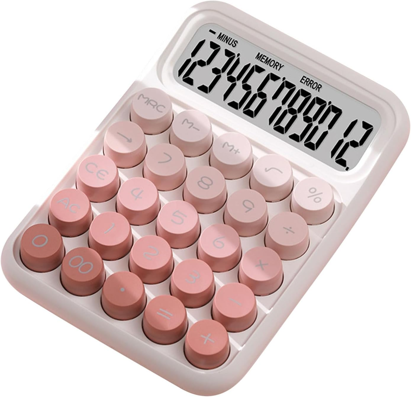 Fafeicy 12 Digit Pink Desktop Calculator Large Button Cute Office Calculator for Students and Accountants (Green)