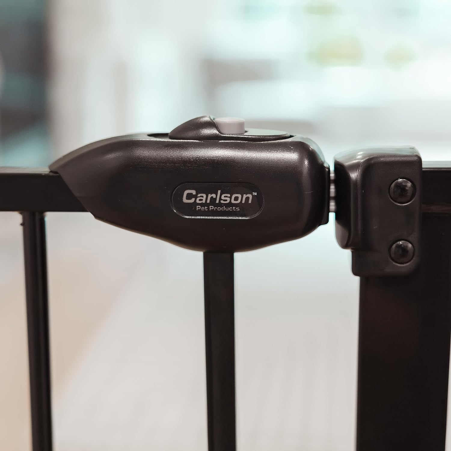 Carlson Extra Tall Walk through Pet Gate with Small Pet Door, for Openings 29"-39" Wide,Includes 4-Inch Extension Kit, 4 Pack Pressure Mount Kit and 4 Pack Wall Mount Kit, Black image number 2