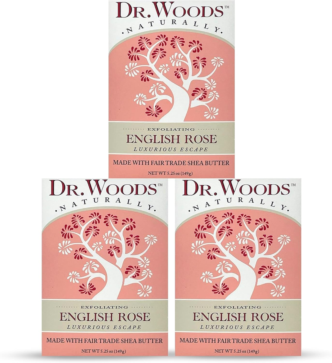 (3 X 160Ml) - Dr. Woods Bar Soap Skin Lightening English Rose, 160Ml, Pack of 3 image number 4
