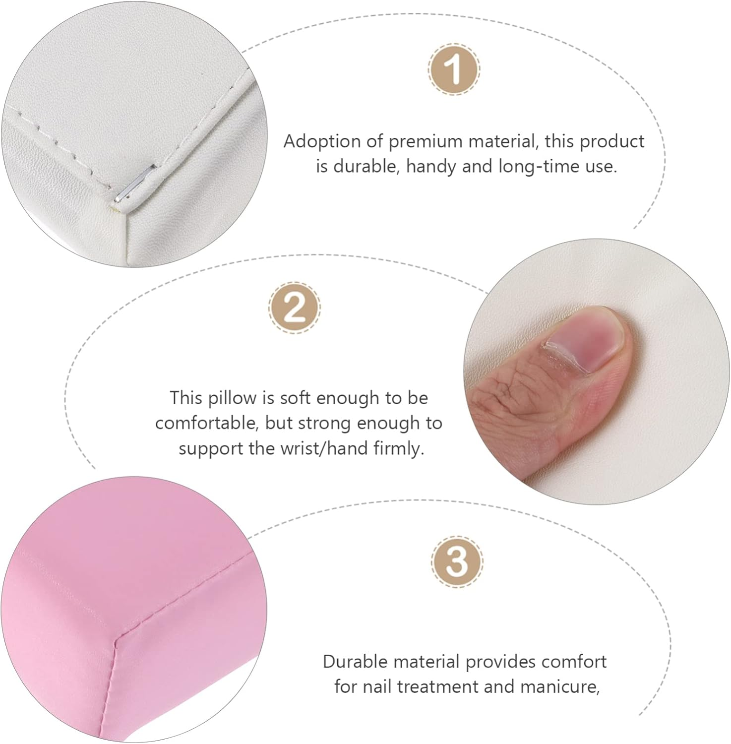 CTIRCHIU 2Pcs Nail Art Tools Manicure Hand Pads Comfortable Pillow for Nail Salons Easy to Use image number 3