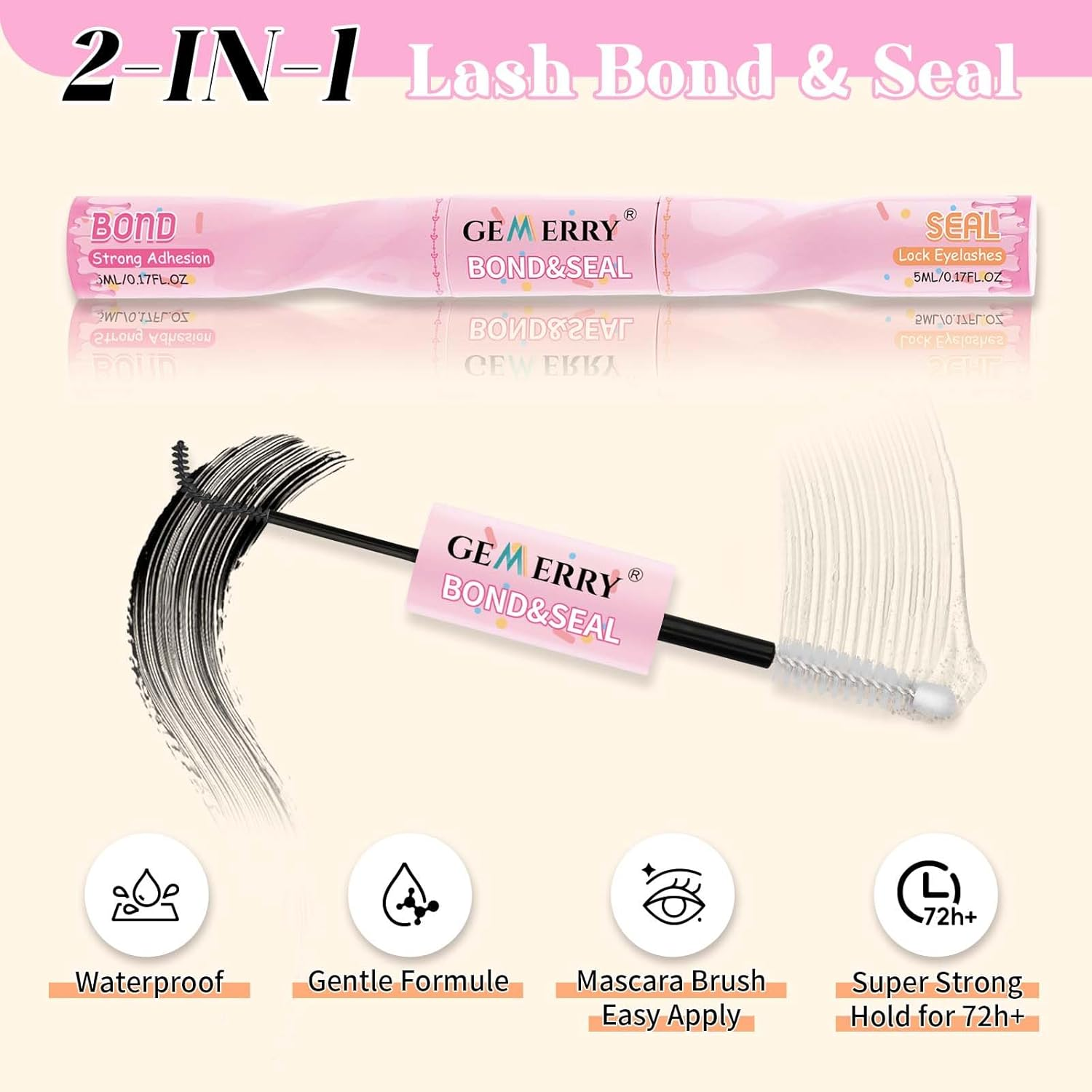 GEMERRY False Eyelashes Individual 30D+40D+50D+60D+80D+100D Eyelash Extension Bouquet Volume Russian Bond and Seal Applicator Clamps D Curl 8-16Mm Individual Lashes Kit image number 3