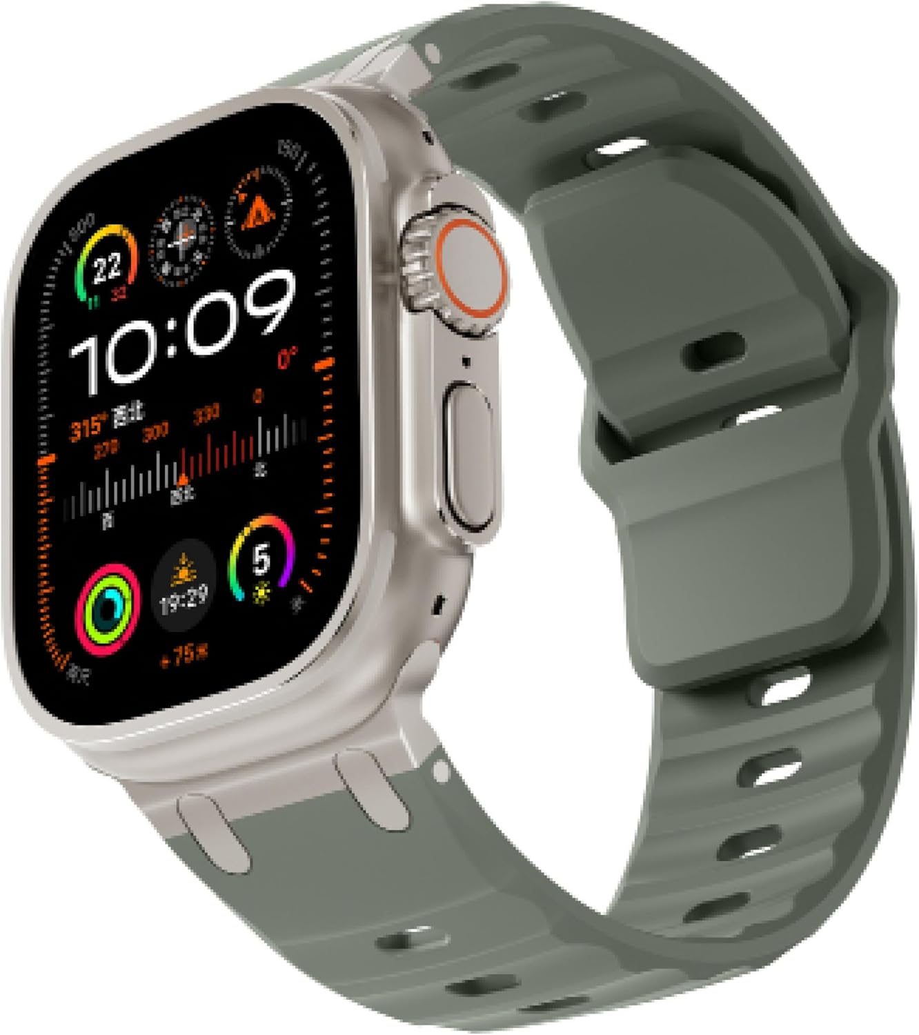 Sport Band for Apple Watch Band 49Mm 46Mm 45Mm 44Mm 42Mm(Series 3) Men,For Apple Watch Strap Silicone Wristband Bracelet Iwatch Ultra 2 Ultra Series 11 10 9 8 7 SE3 SE 6 5 4 3 Strap