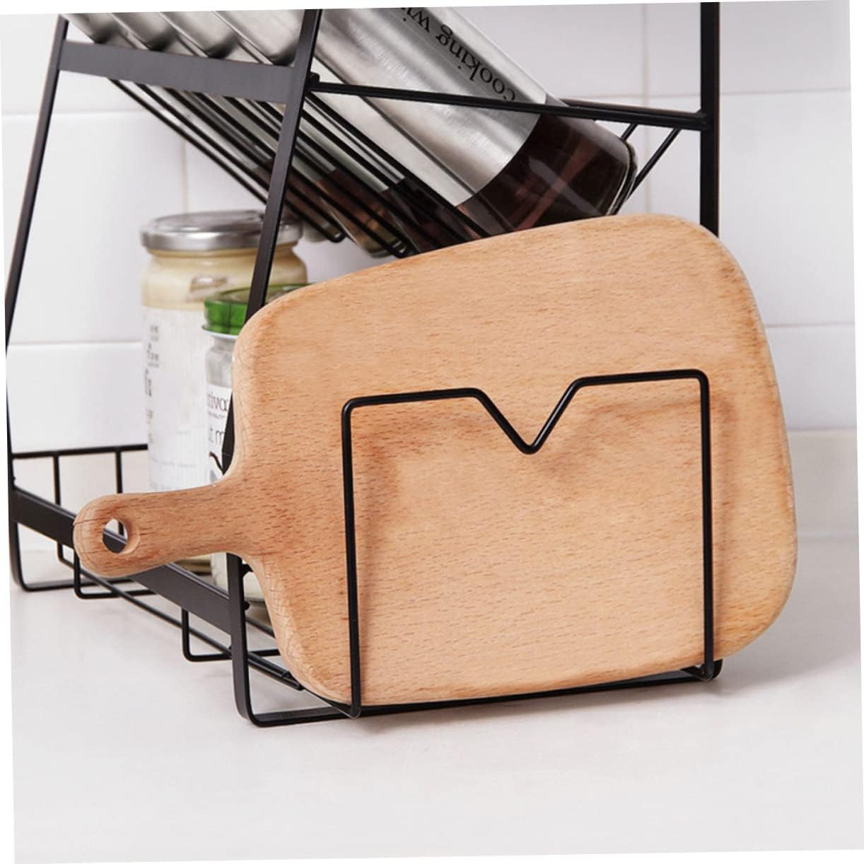 Cabilock Iron Spice Rack for Kitchen Storage Sauce Rack Home Organization for Countertop Display image number 3