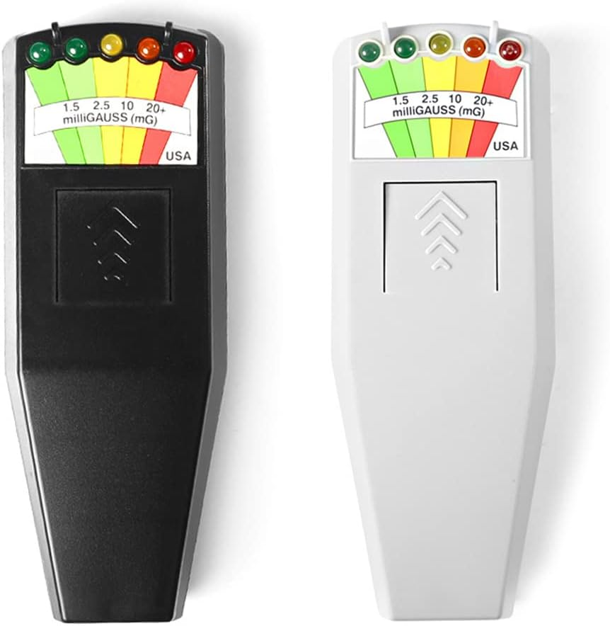 K2 Electromagnetic Field EMF Gauss Meter Radiation Detector Portable EMF Magnetic Field Monitor 5 LED Gauss Meter, Black image number 1