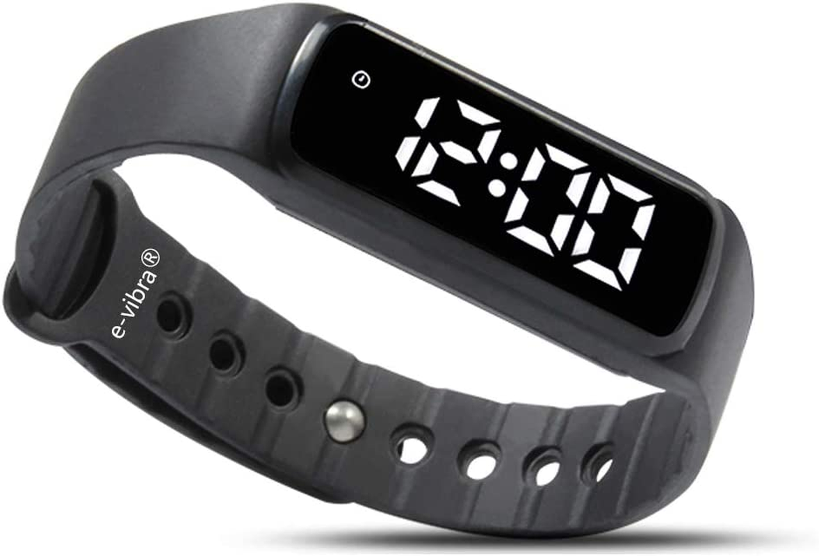 E-Vibra Potty Training Watch - Silent Vibrating Alarm Medical Reminder Watch - with Timer and 12 Daily Alarms