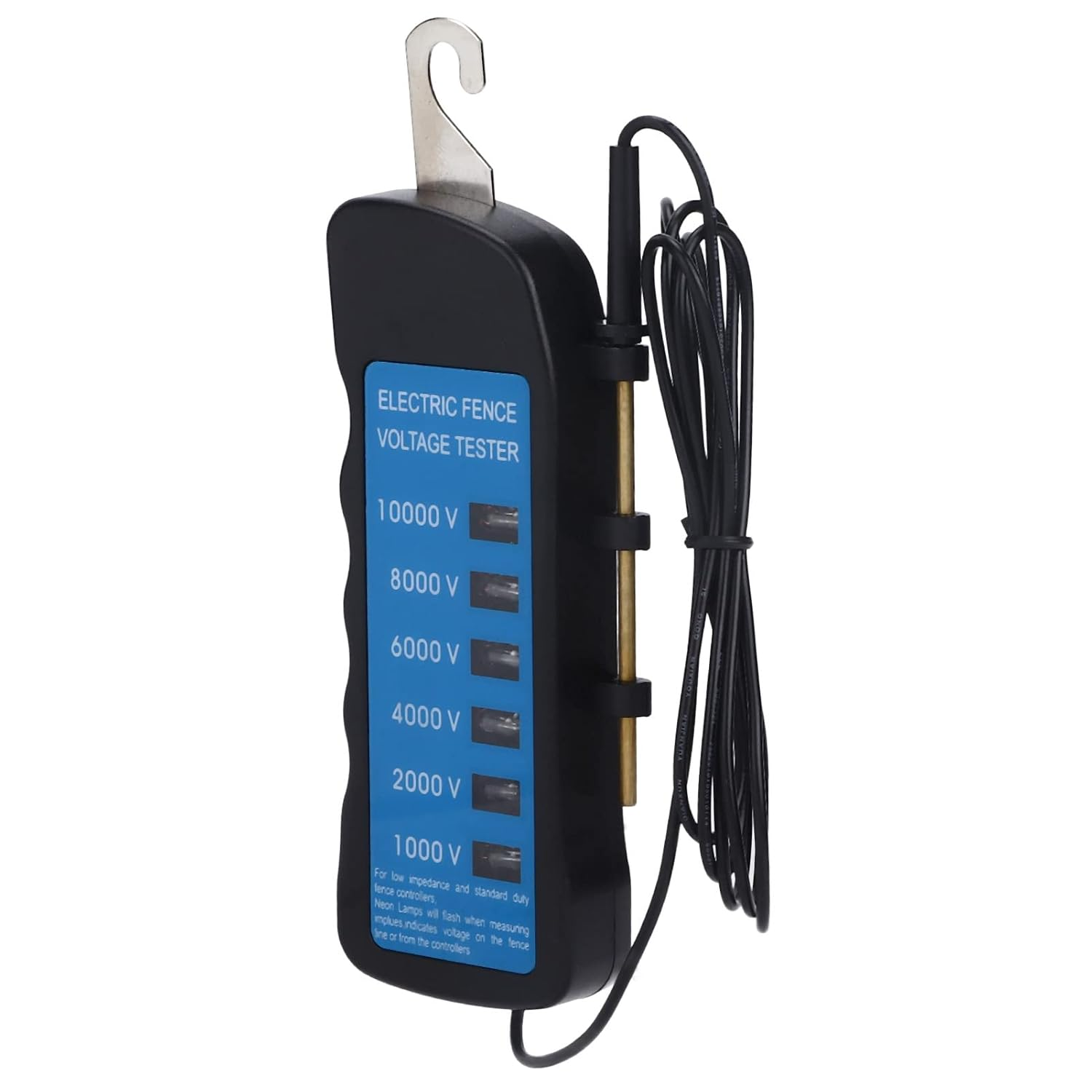 OVAQUIXI 10000V Electric Fence Tester, Waterproof Voltage Meter with 6 LED Indicators for Farm & Livestock Fencing image number 2