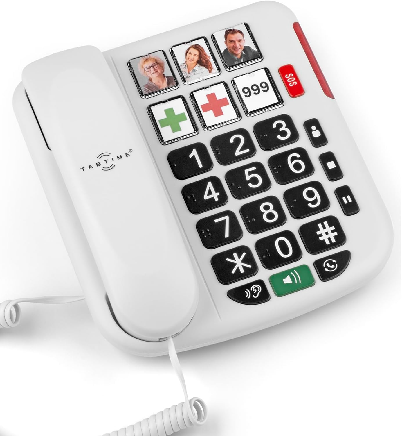 Big Button Landline Phone for Elderly, Hearing Aid Compatible Phone with Amplified Volume for Hard of Hearing, Great Dementia Aid image number 2