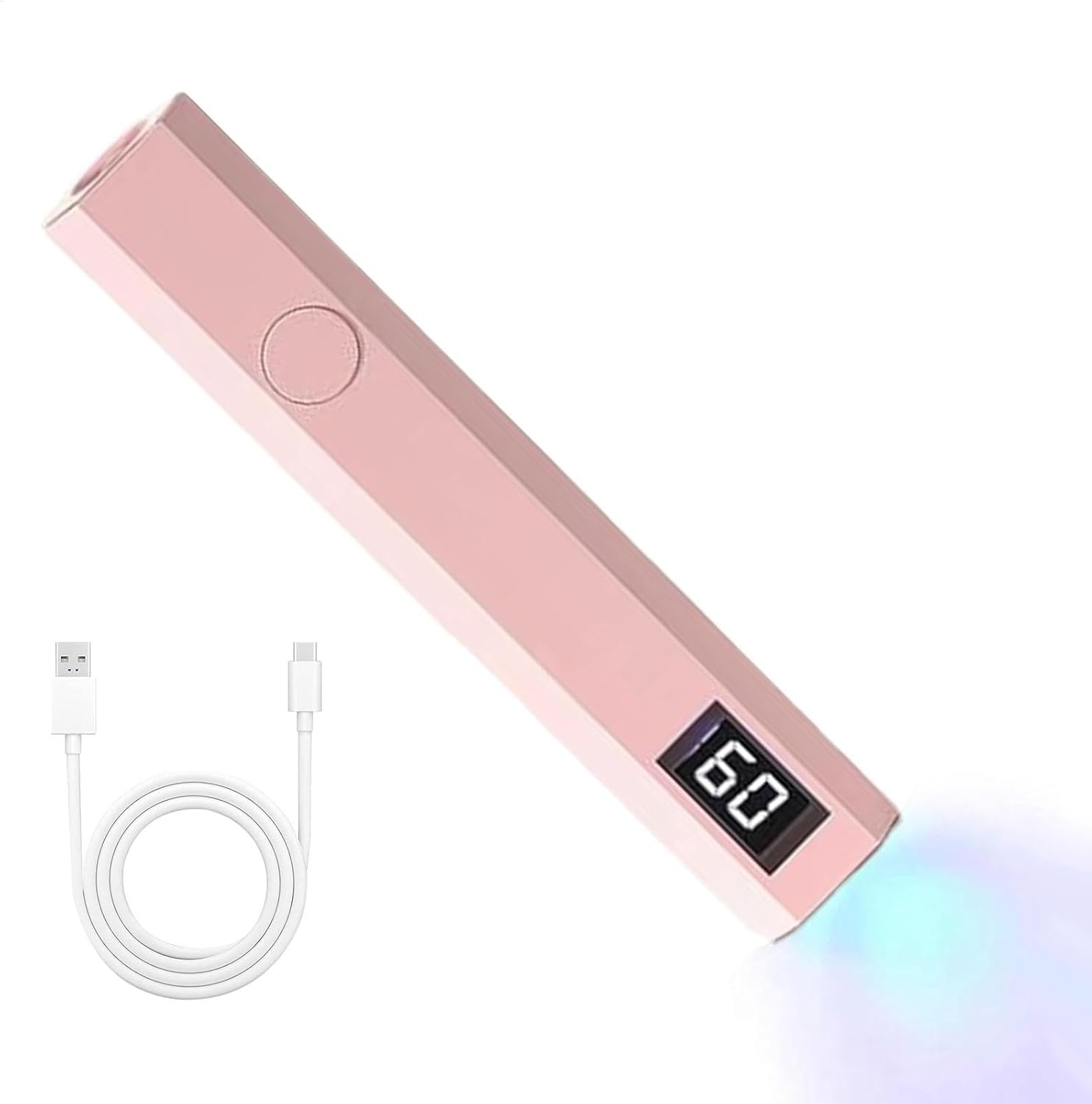 UV Light for Gel Nails Single Finger,Small Rechargeable LED Light for Nails - Portable Glue Dryer Light, Handheld 2 Timer Cordless Lamp for Adults Stickers