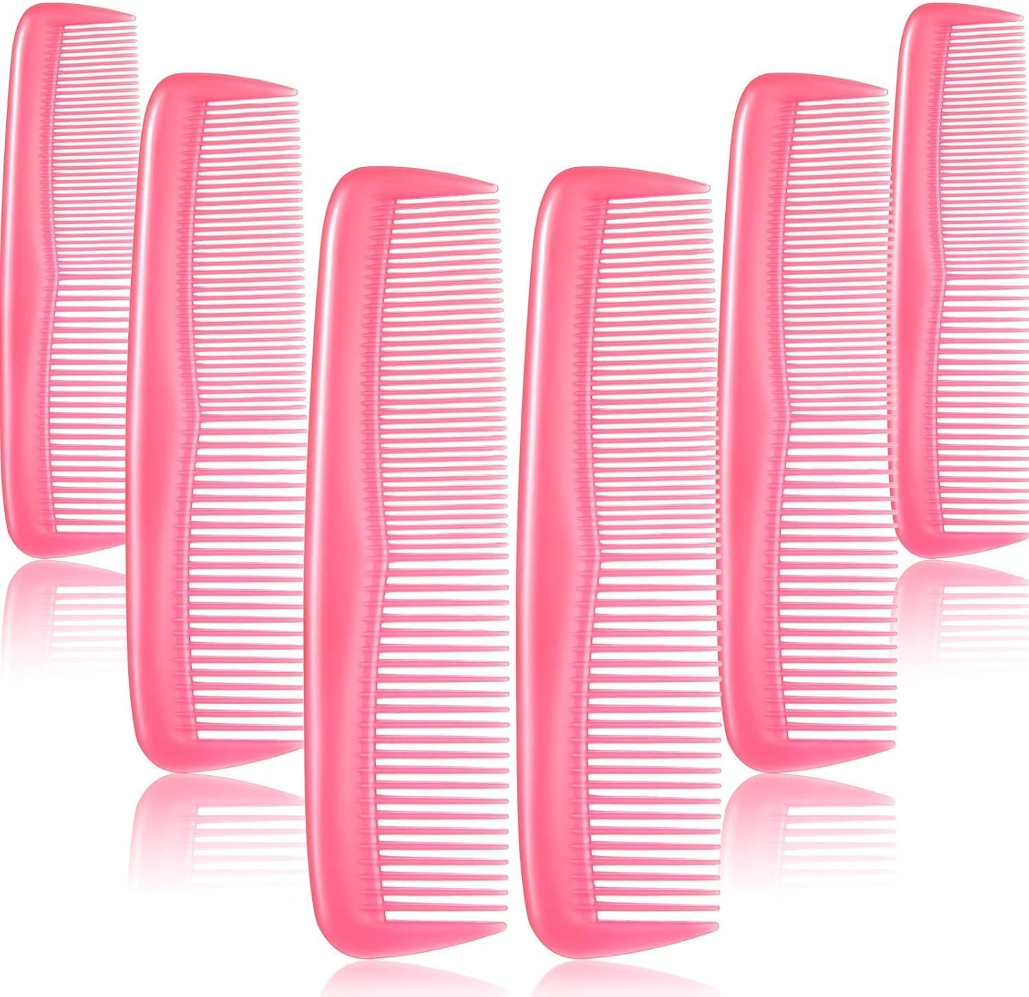 6 Pieces Hair Combs Set Pocket Plastic Fine Tooth Dressing Comb for Women and Men, Peines Para Cabello(Blue)