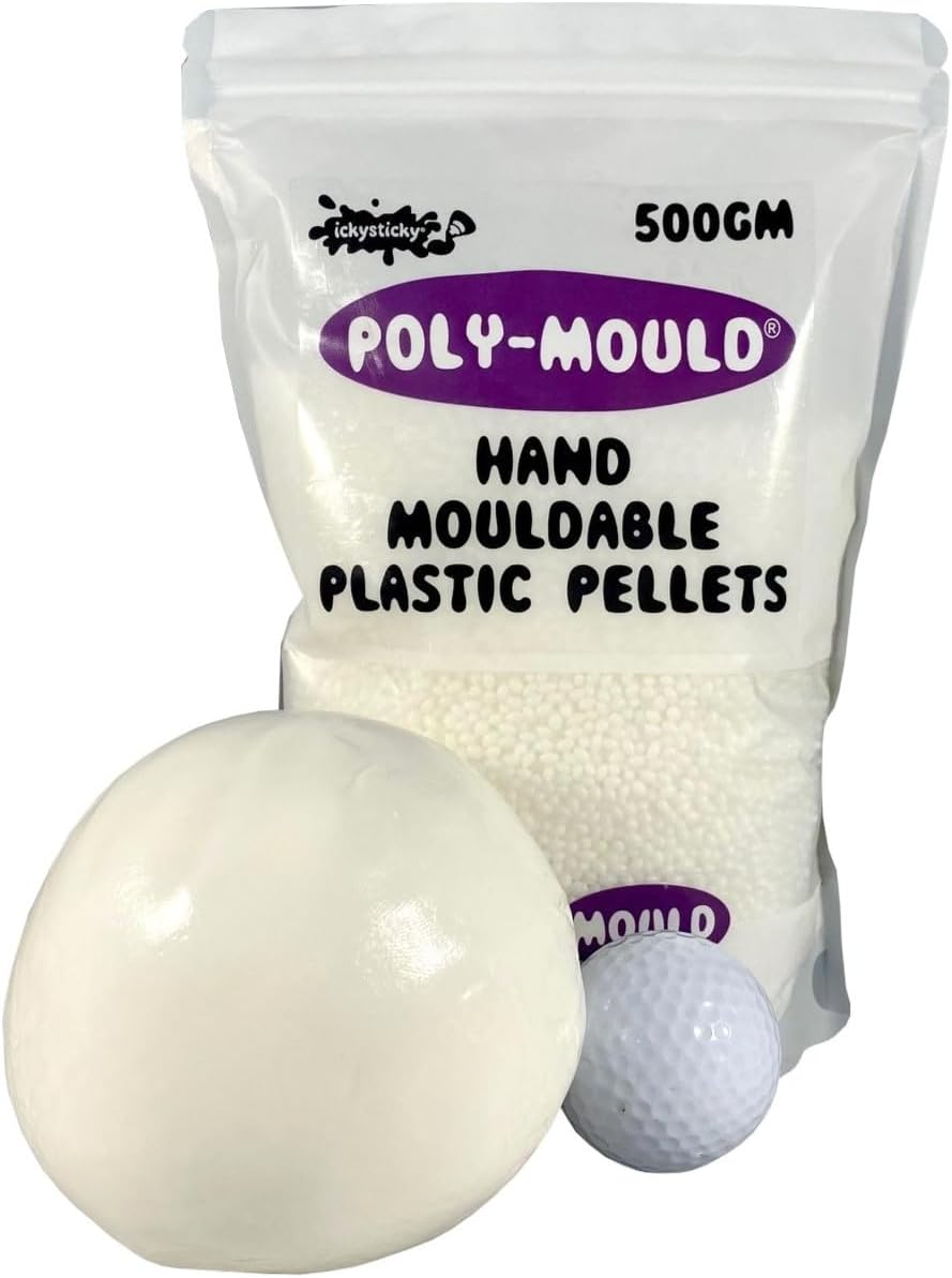 ICKYSTICKY POLY-MOULD 500GM Thermoplastic Beads, Meltable Polymorph Pellets, Lightweight Modeling Compound for DIY Crafts, Sculpting, Cosplay Accessories, Repair, DIY image number 4