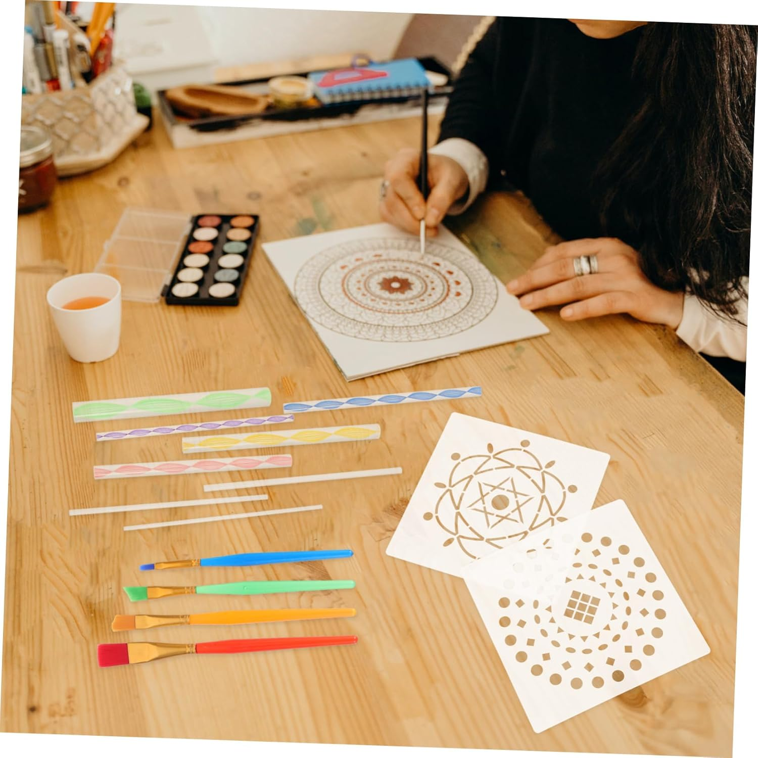 Operitacx Mandala Dotting Tool Professional Paint Kit Stencil Rocks Painting Tools image number 4