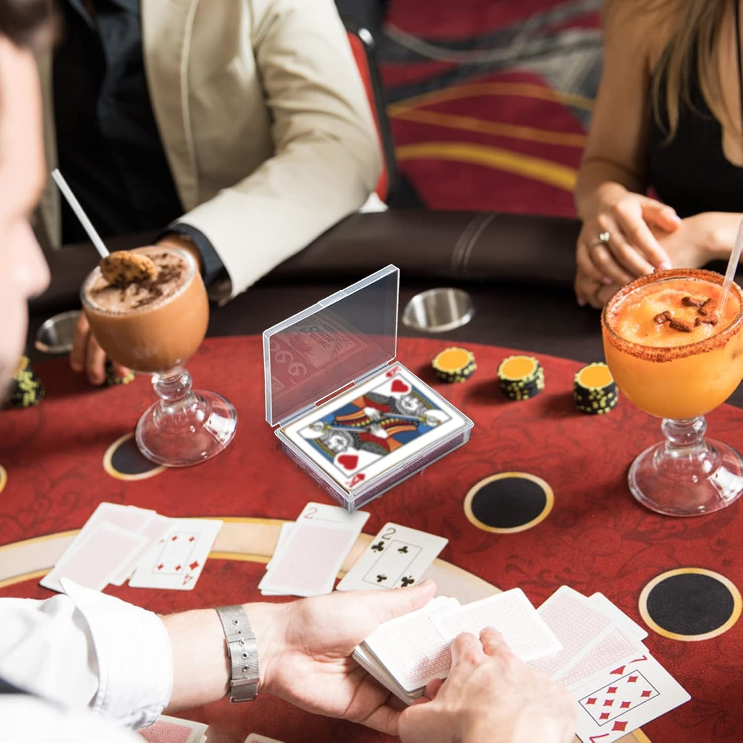 Linyongc 6Pcs Plastic Playing Game Card Storage Boxes, Rectangular, Transparent, Waterproof, 6.5 X 9.5 X 2.6 Cm, 72 Grams Each image number 4