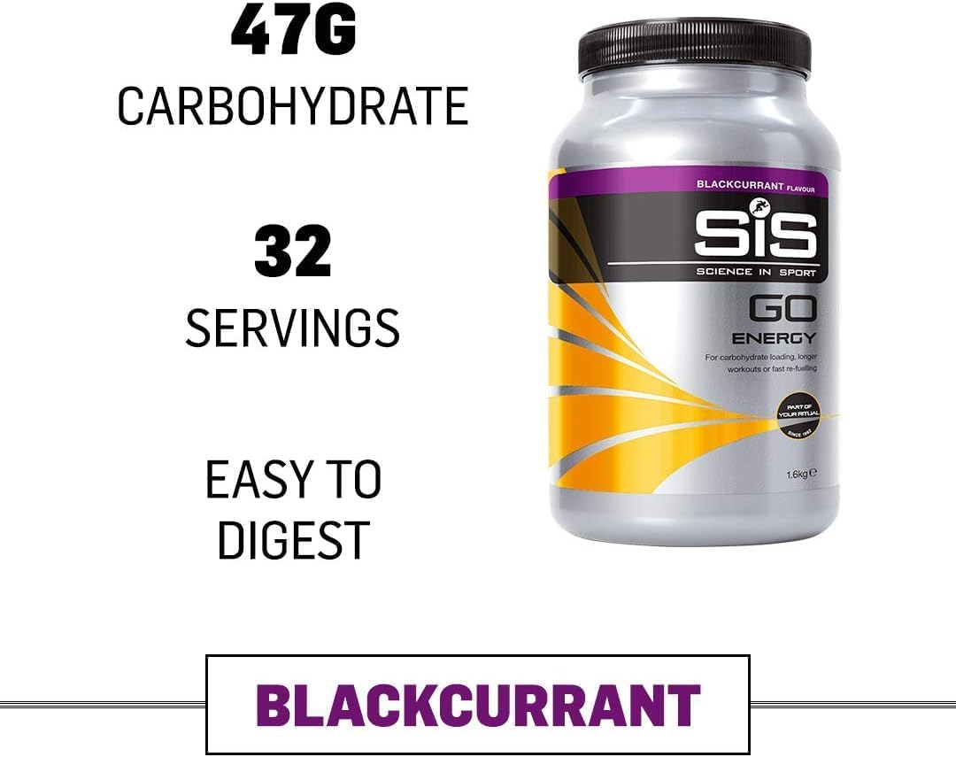 Science in Sport GO Energy Powder Energy Drinks, Blackcurrant Flavour, 1.6 Kg, 32 Servings image number 6