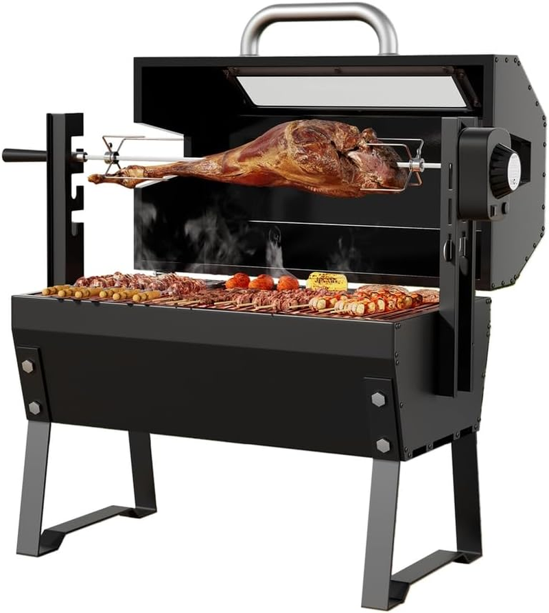 Grillz BBQ Grill Charcoal Smoker Electric Roaster Portable Outdoor Camping Patio image number 1