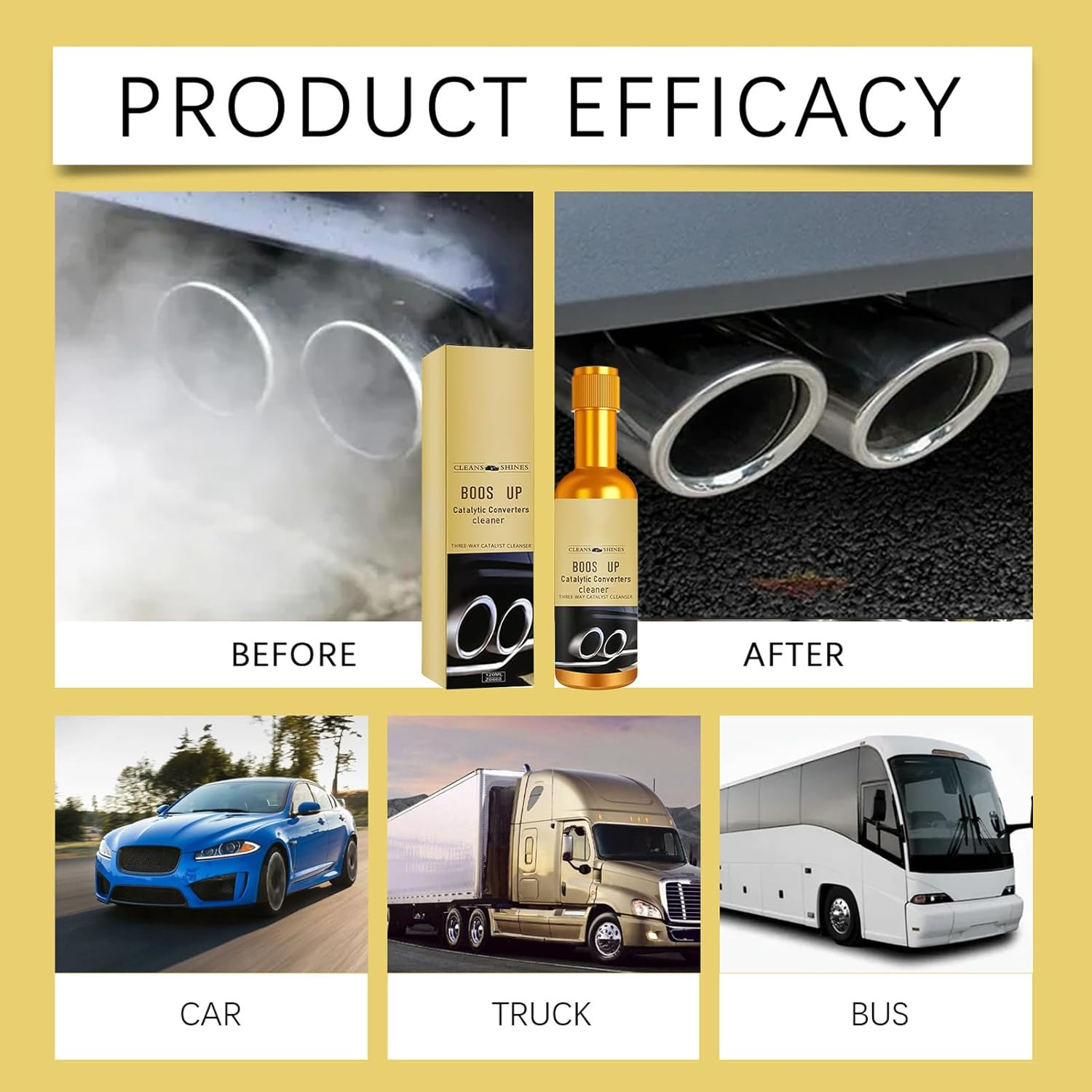 Catalytic Cleaner | 120Ml Portable Carbon Cleaning Agent | Catalytic Converter Cleaner for Car | for Trailer RV Automotive Sedan Pickup image number 6