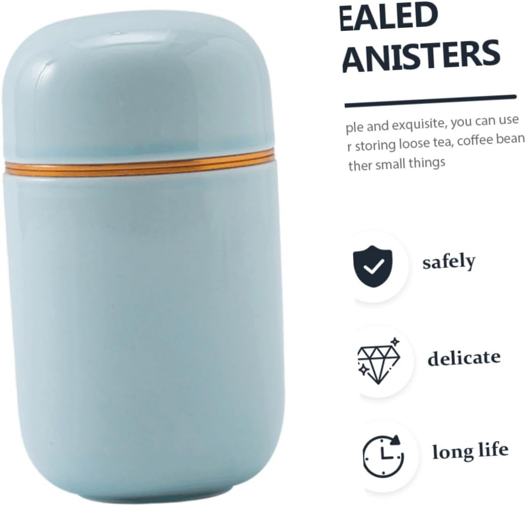BIUDECO Creative Tea Pot Storage Jar Tea Canister Sealed Storage Canister for Home Office Random Color