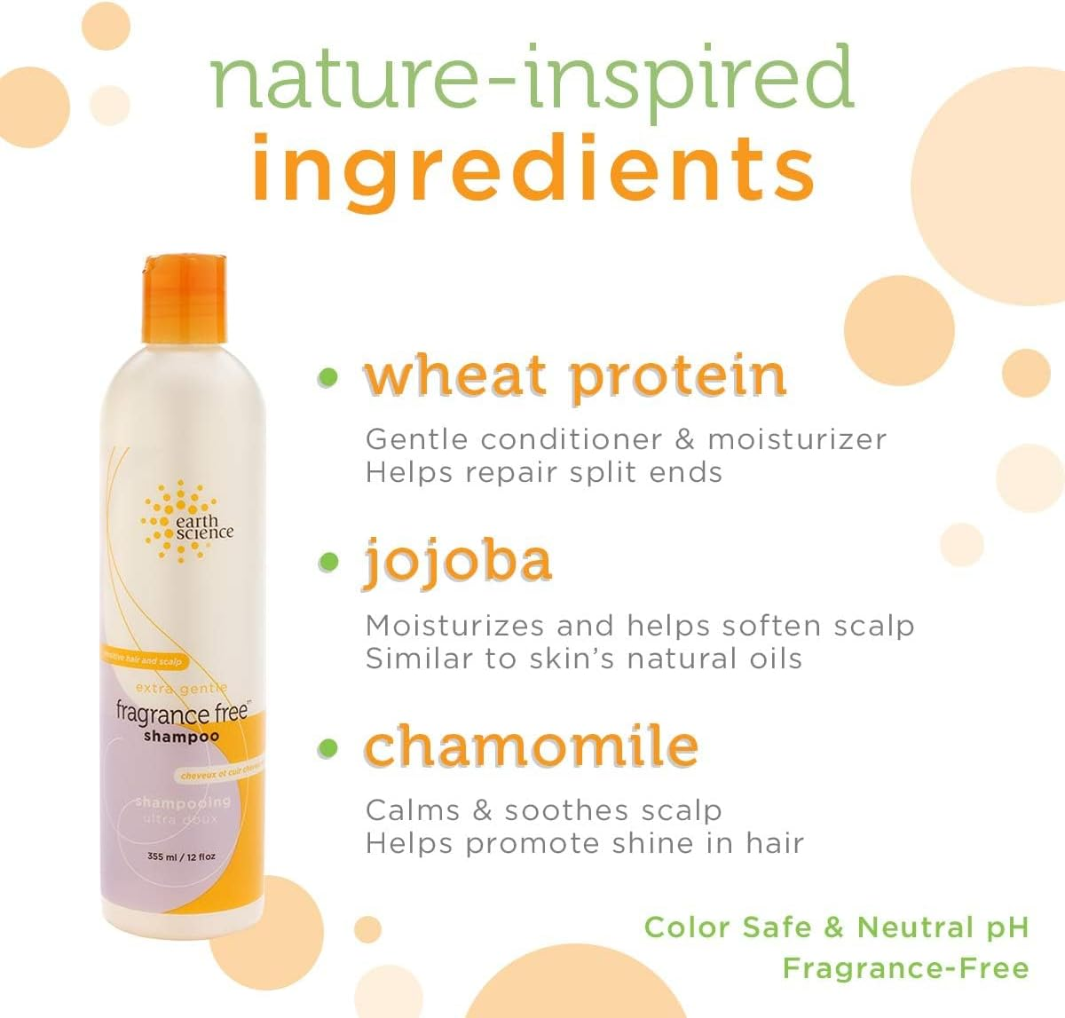 Earth Science Shampoo,Frag Free, 12 Fz