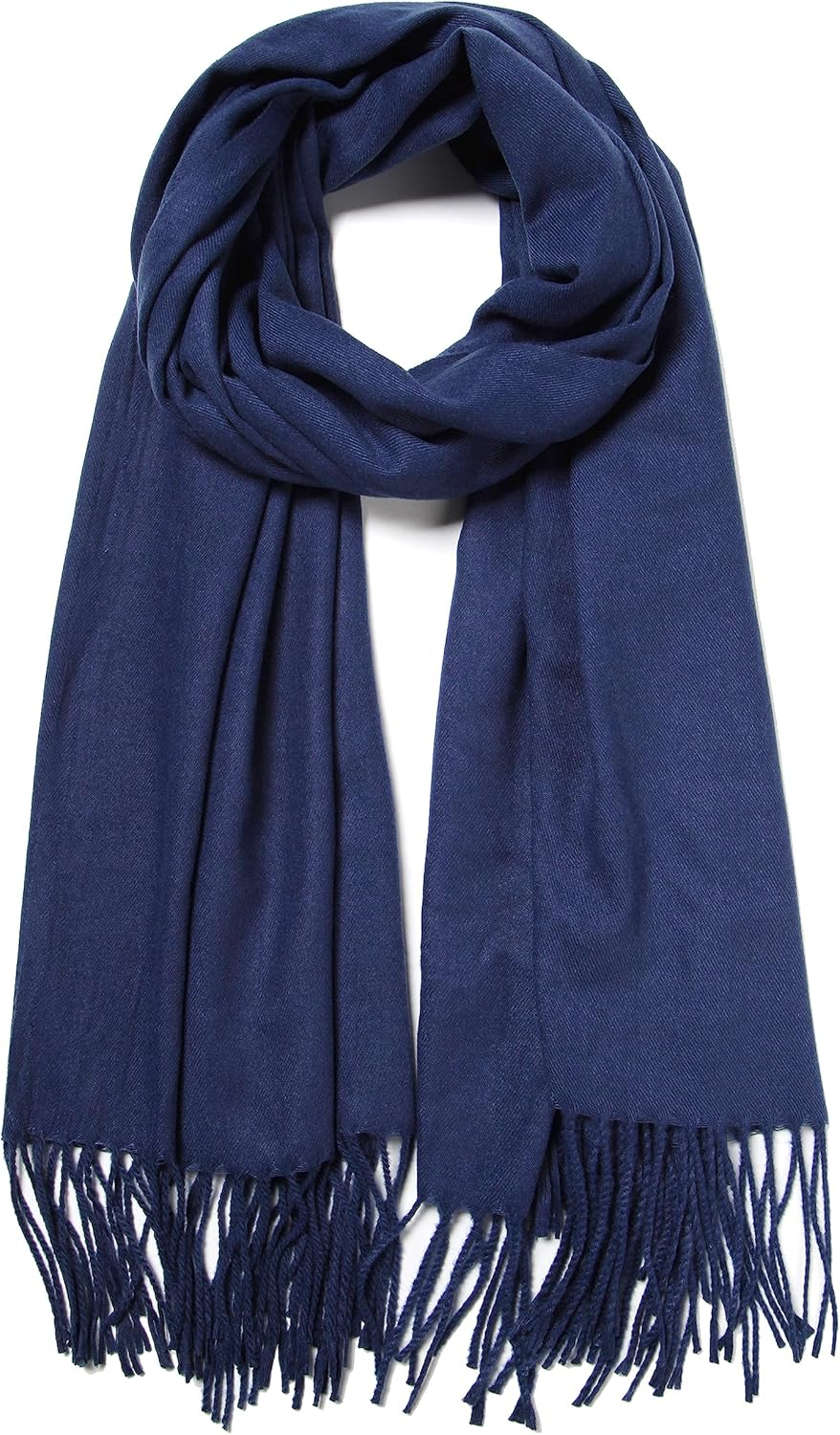 Cindy & Wendy Large Soft Cashmere Feel Pashmina Solid Shawl Wrap Scarf for Women image number 2