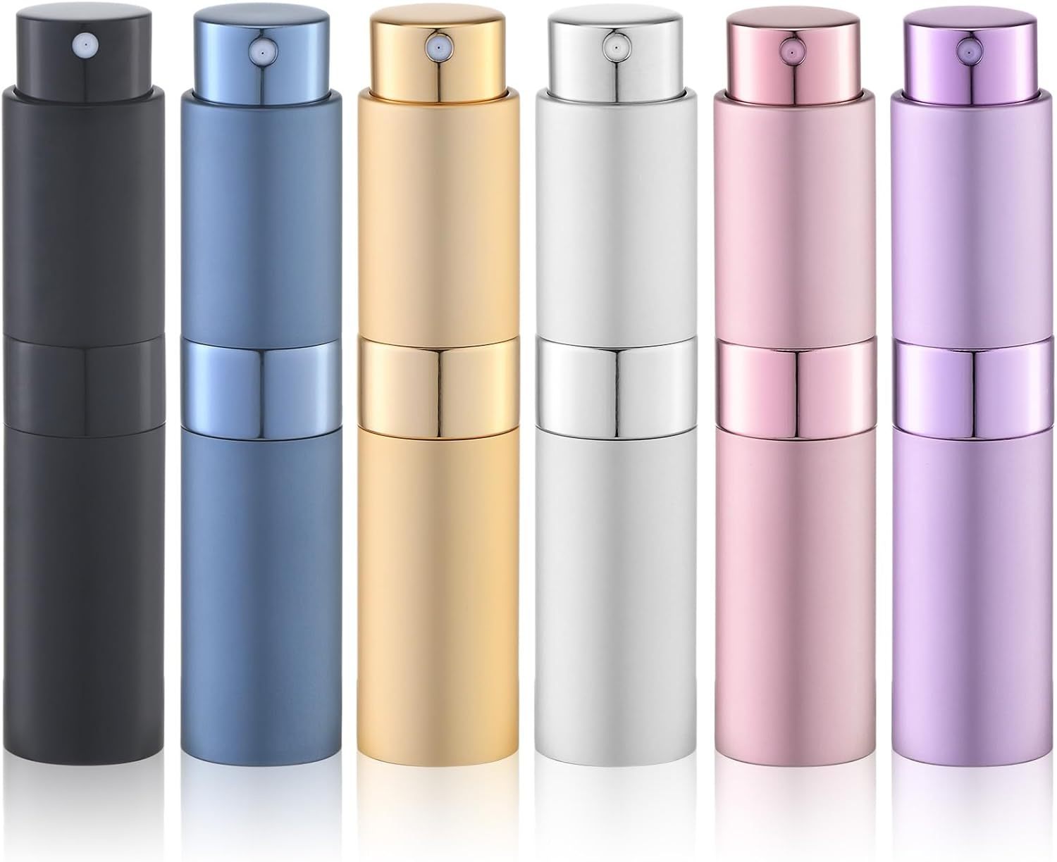 Lulupack Perfume Atomizer Travel Refillable Bottle: Cologne Sprayer Portable for Men - Mini Spray Empty for Refill - 8Ml Small Size Matte