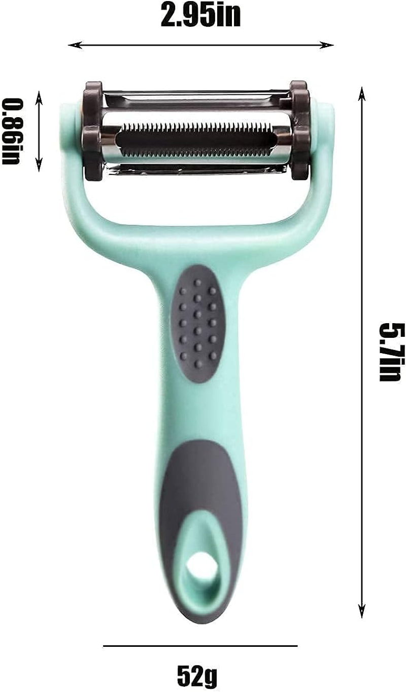 Y-Shape Peeler Fruit Vegetable Carrot Potato Peeler Slicer,Multifunctional Veggie and Fruit Peeler,3-In-1 Vegetable Peeler,3 in 1 Peeler Slice Julienne Peeler,Durable Y-Shaped Stainless Steel Peeler - Green image number 7