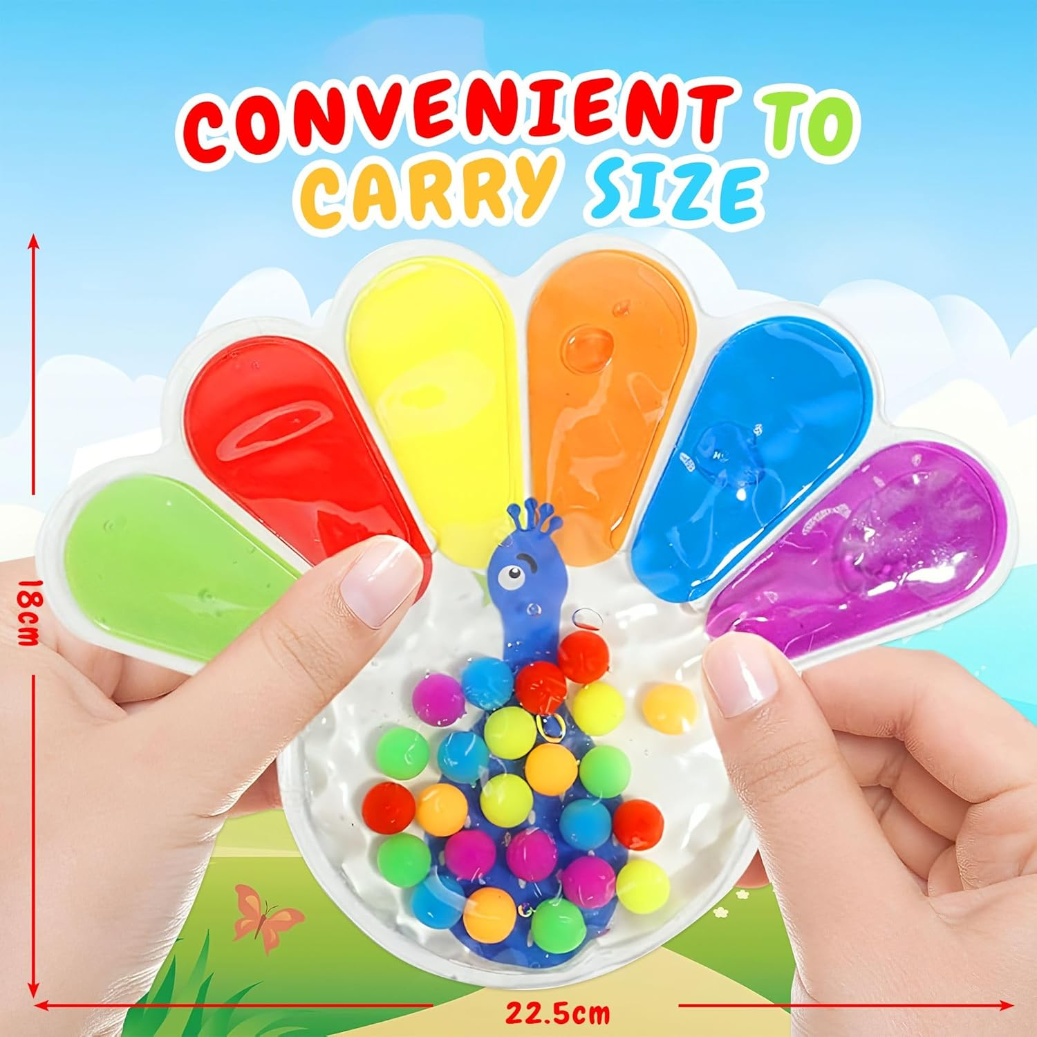 Peacock Color Sorting Toys Sensory Toys: Color Matching Sensory Calm down Toy, Fine Motor Skill Games Learning for Toddlers, Preschool Learning & Educational Montessori Toy for Kids Boys Girls ADHD image number 5