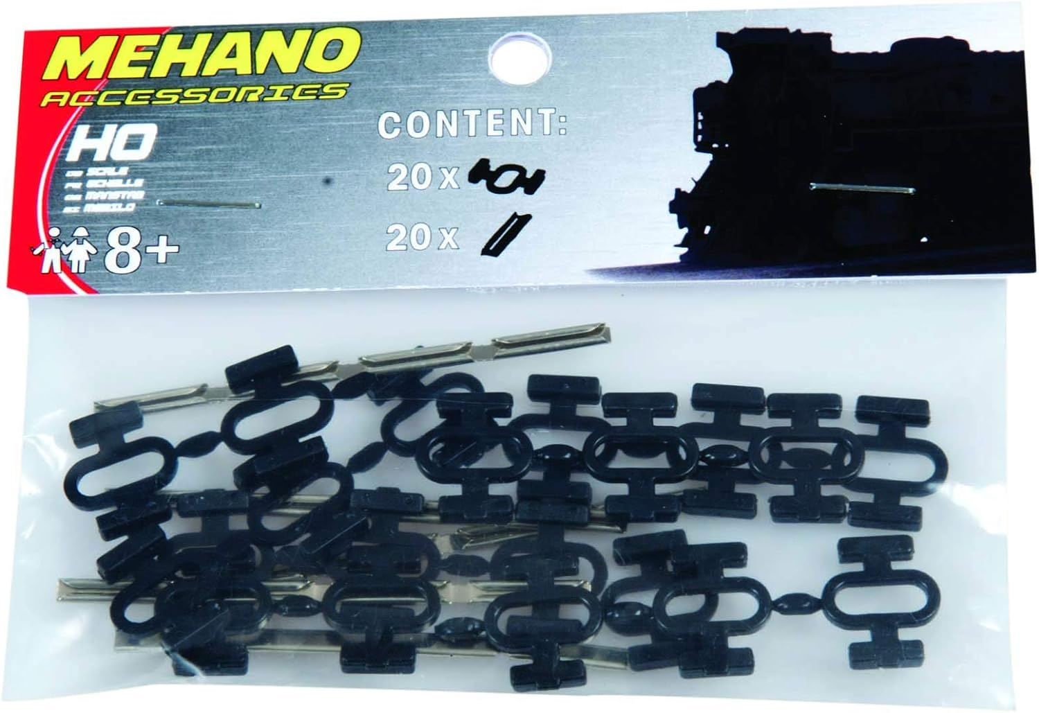 MEHANO MEHANOF246 Rail Connectors & Clips Set 20 Pcs-Made in Slovenia, Multi Colour