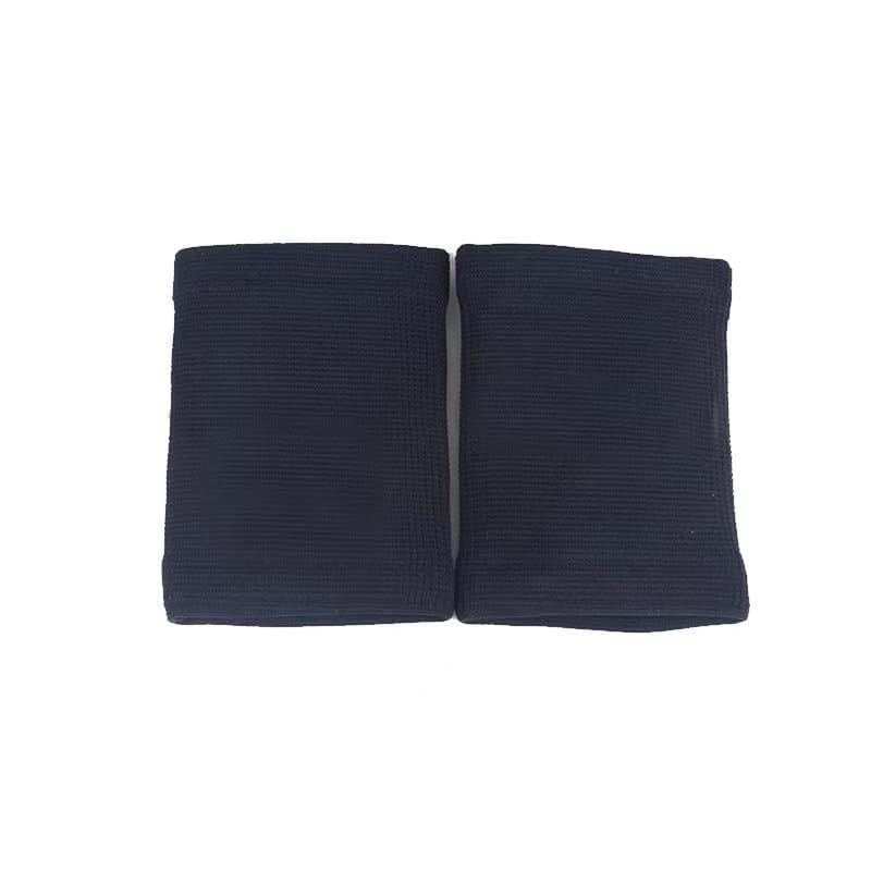 Wrist Band Support Sleeve (1 Pair) - Elastic & Breathable Knitted Fabric Compression Brace - for Tennis, Gym, Sport, Tendonitis (Black) image number 1