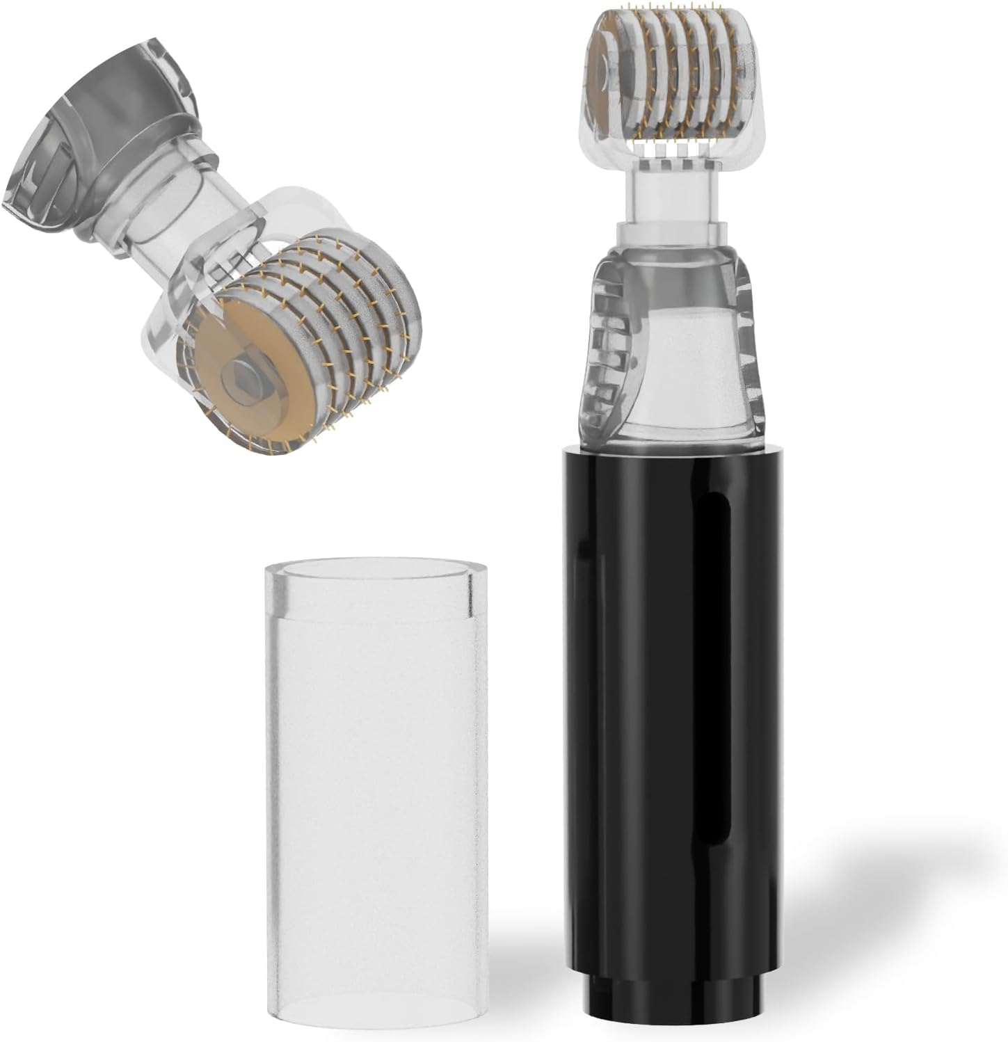 TIDEWISH Derma Roller 0.25 Mm with Liquid Reservoir Derma Roller for Lips, Skin, Scalp Hair Growth and Beard Roller 105 Titanium Needles Skin Care Tools without SERUM