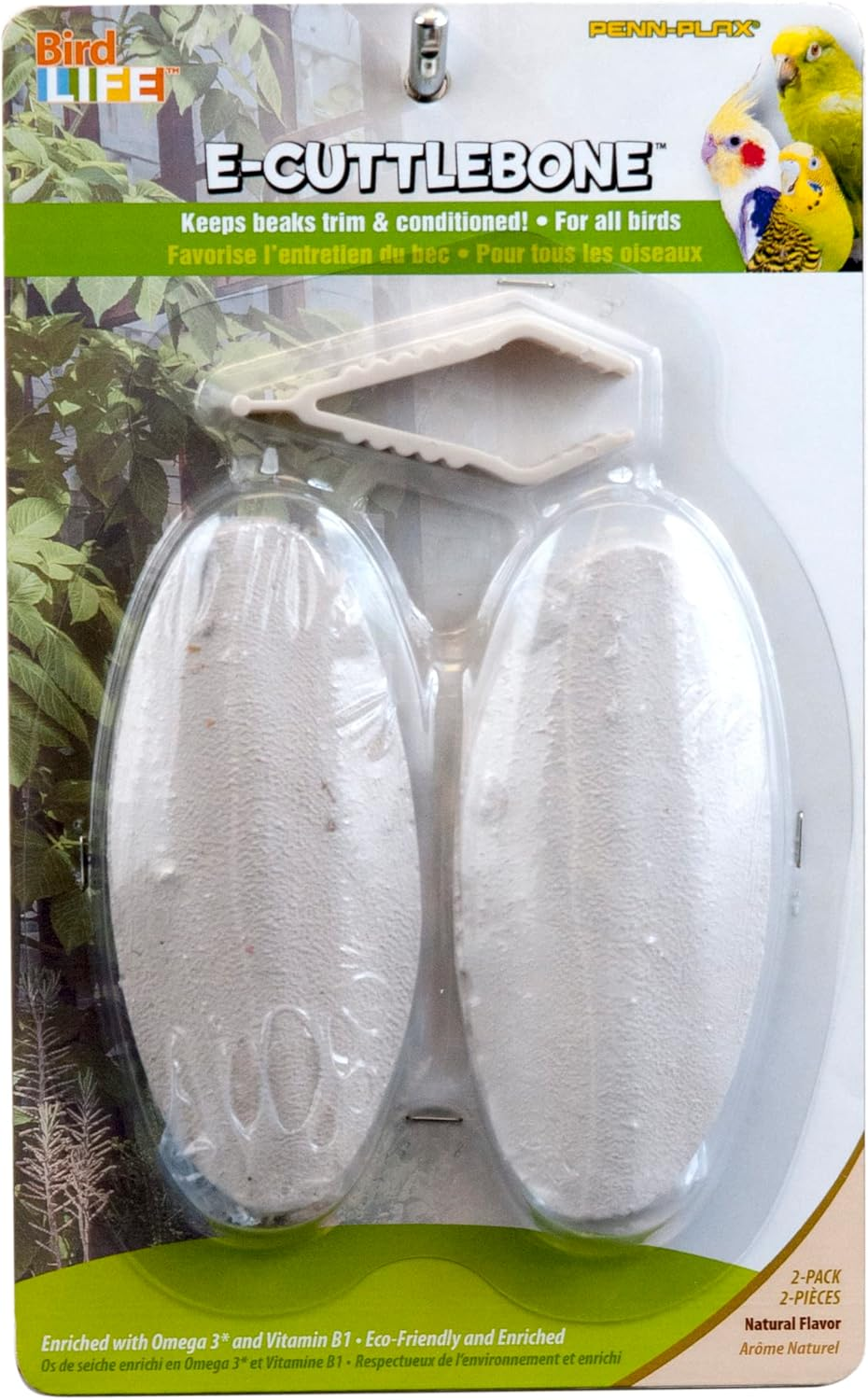 Penn Plax Bird Life E2 Natural Flavored Cuttlebone, 13 Cm Size (Pack of 2)