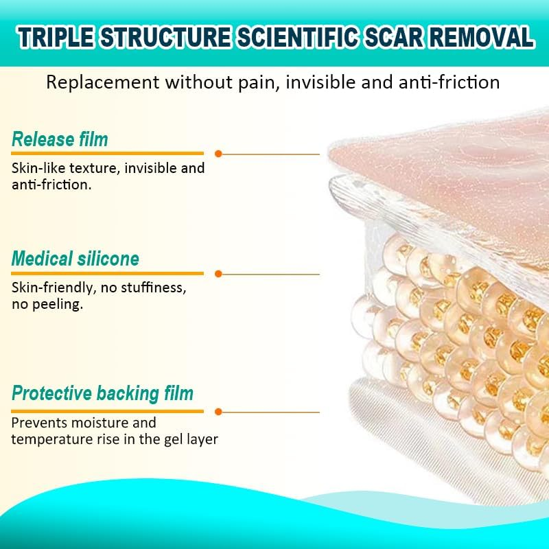 Medical-Grade Silicone Scar Tape &ndash; 4Cm X 2.1M Roll &ndash; Skin-Coloured, Breathable, Reusable Strip with Protective Backing &ndash; Soft, Skin-Like Texture image number 2