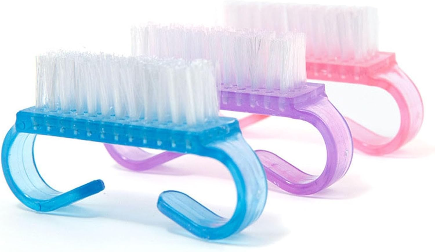 4 Pack Nail Brush with Handle - Toe & Fingernail Scrub Brush for Deep Cleaning, Durable Nail Cleaner Brush for Manicure Pedicure, Non-Slip Grip (Pink,Purple, Blue, Green) image number 6