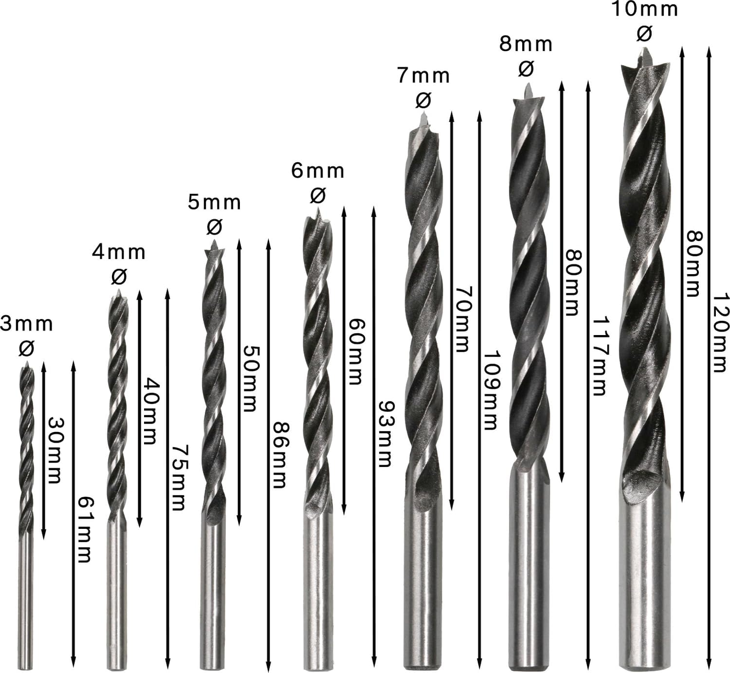 Bosch 2607017034 Wood X-Pro Drill Bit Set, Black/Silver image number 4