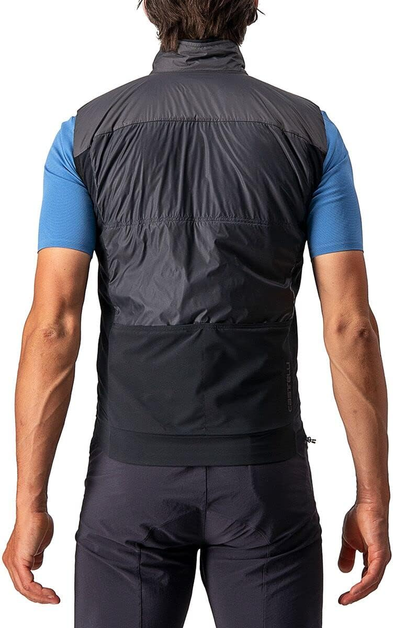 Castelli Men'S Unlimited Puffy Vest Sports, Light Military Gray/Dark Gray-Brilliant Orange, L image number 1