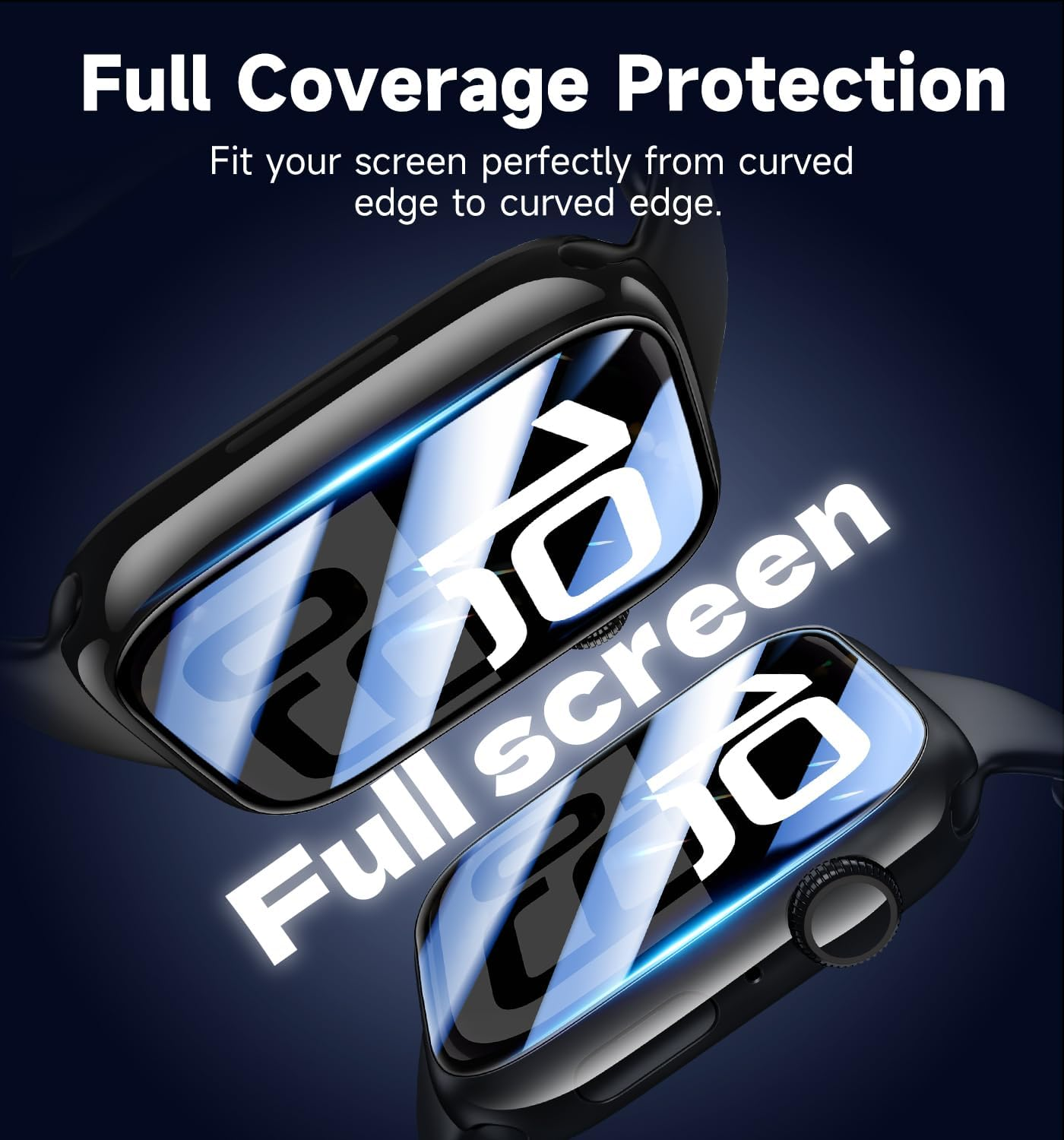 MAGIC JOHN 2 Pack for Apple Watch Screen Protector 42Mm Series 11（2025） Series 10 (2024) [Automatic Align Tech] Anti-Scratch, Self-Healing Soft TPU, Bubble Free, HD Transparent, Touch Sensitive image number 5