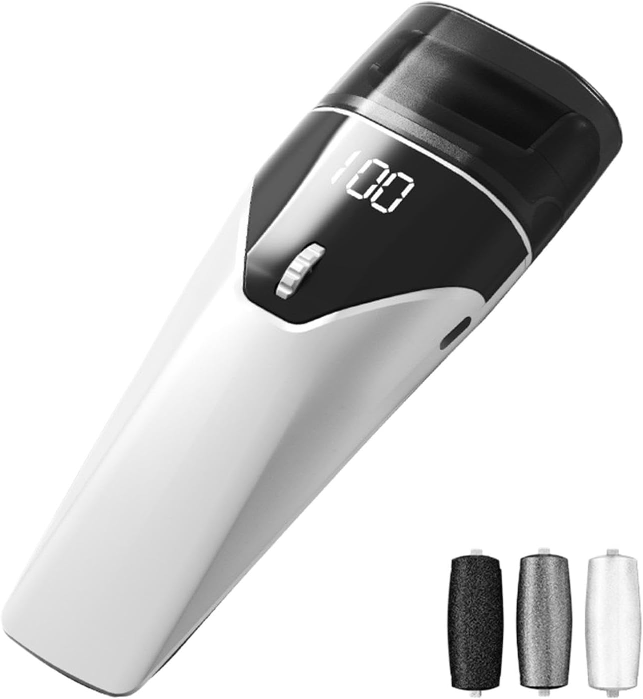 Weqizuerqi Foot File Adjustable | Rechargeable Foot Scrubber Rough Skin Remover,Auxiliary Light Design Men Women Automatic Pedicure Tool for Father, Mother, Wife image number 4