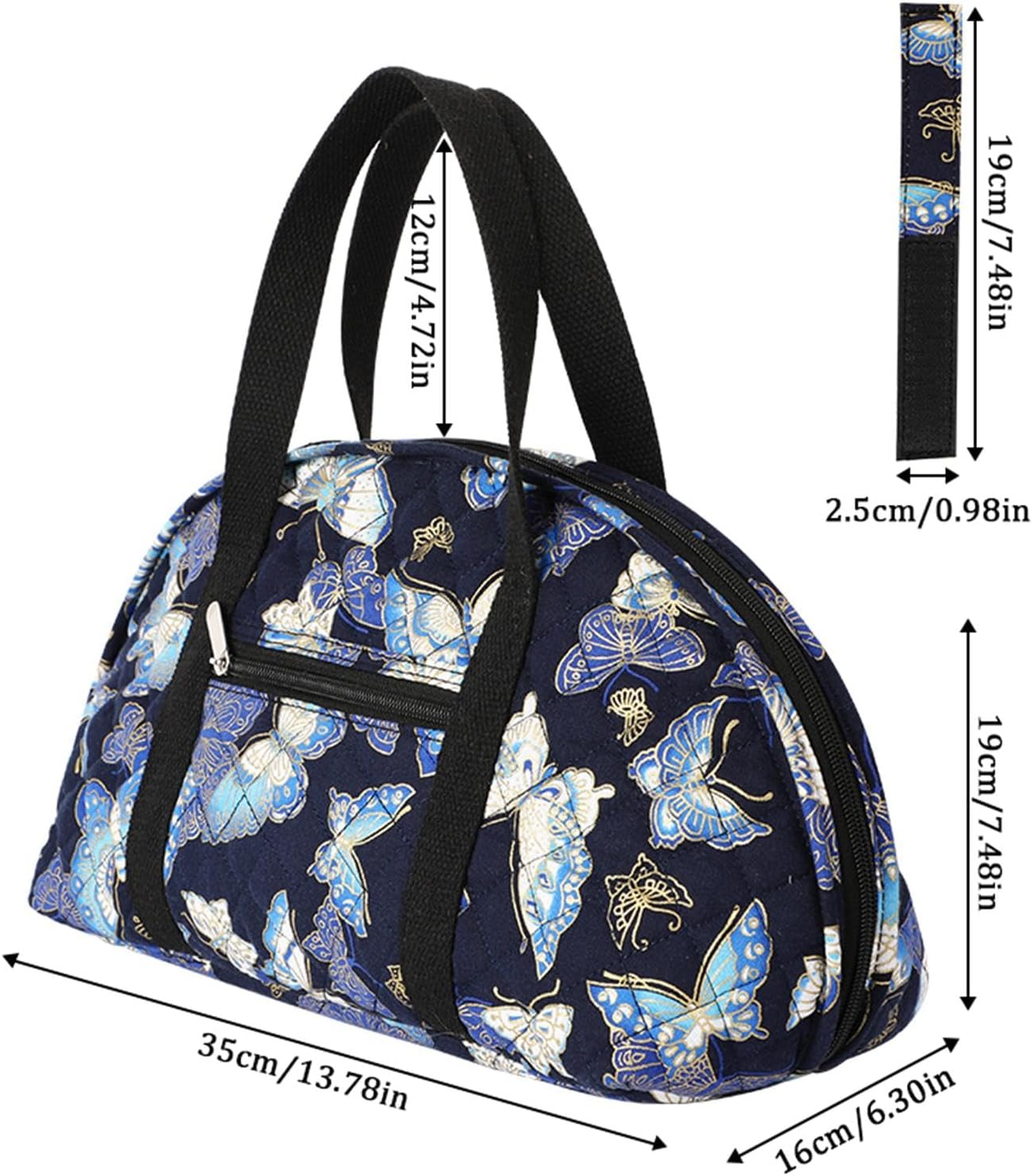 Iron Storage Bag, Multiple Pockets Small Iron Bag Iron Case Bag, Sewing Iron Bag Versatile Travel Steamer Bag for Irons Needles Threads image number 2