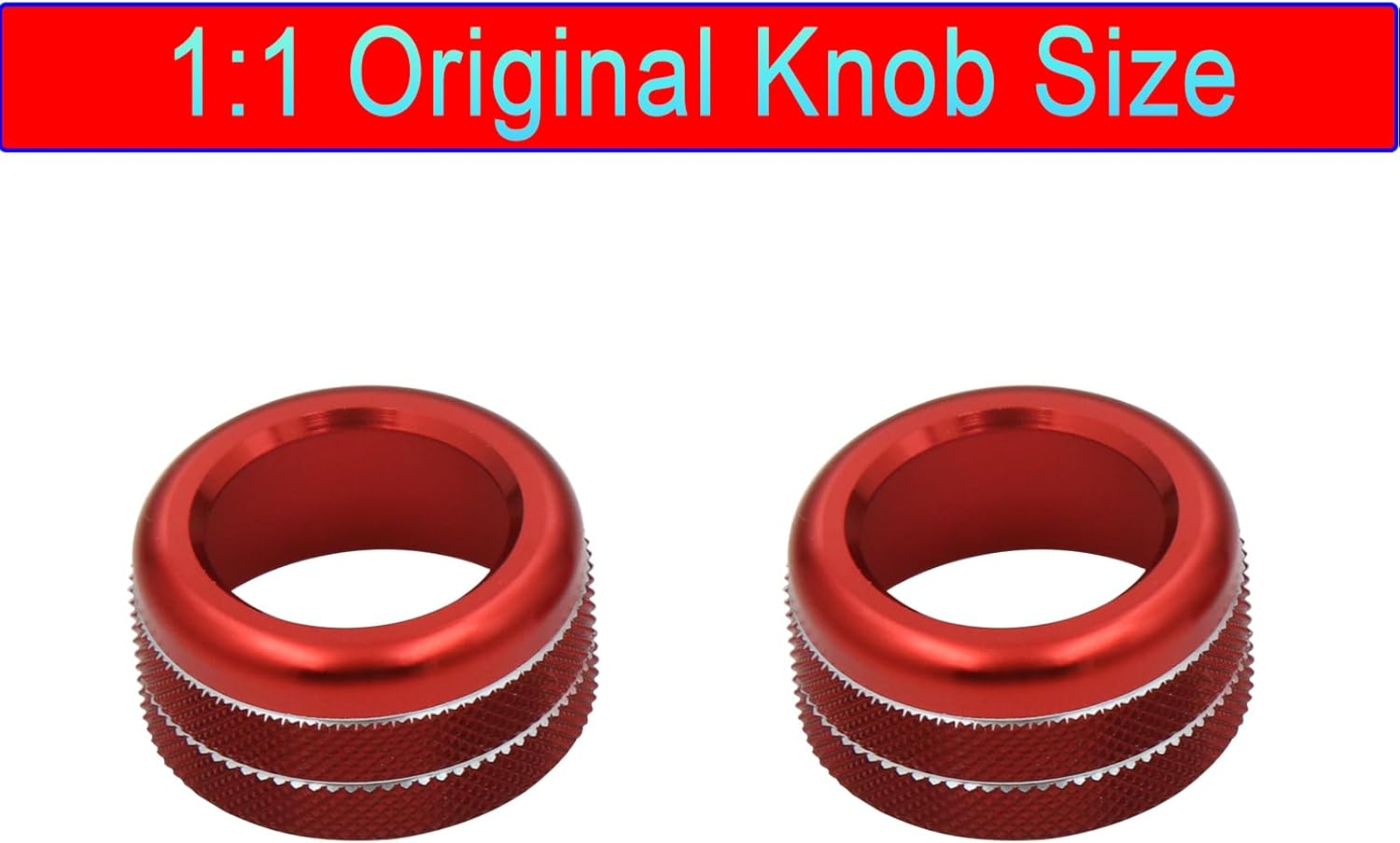 Sumaikeji for Subaru Ascent/Crosstrek/Impreza/Legacy/Outback/Wrx (2020-2024) Screen Knob Cover, Automotive Decoration (Red) - Red image number 2