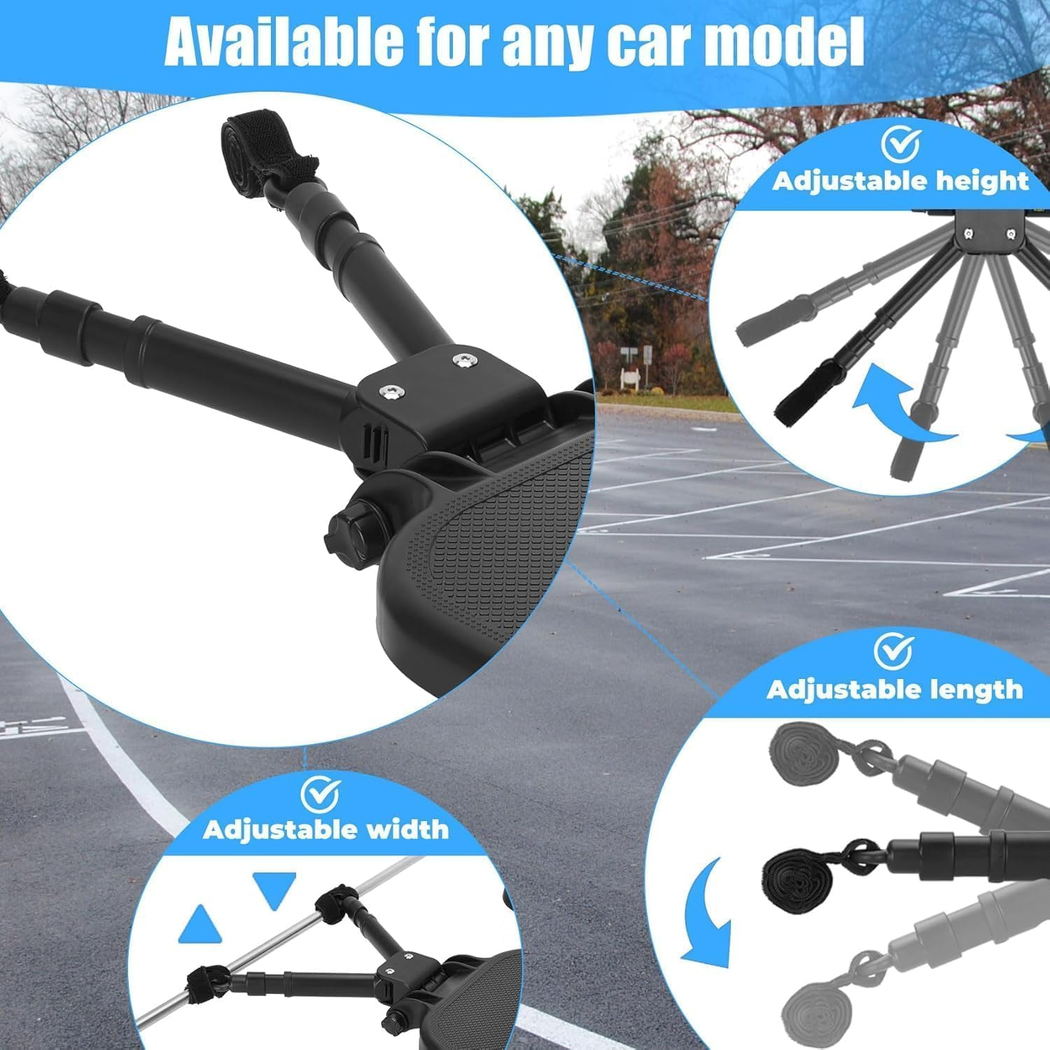 Universal Stroller Board Pedal, Kiddy Boards, 2 In1 Stroller Board with Seat, Stable Two Wheel Design, Adjustable Buggy Board, Holds Children up to 55 Lbs Stroller Standing Board image number 5