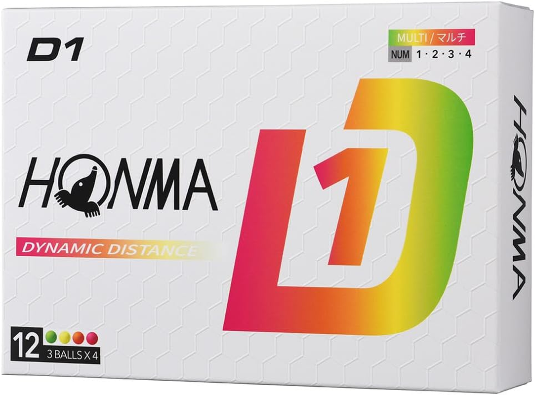 Honma 2024 D1 Ball 1 Dozen (12 Balls) Golf Certified Ball - Green image number 6