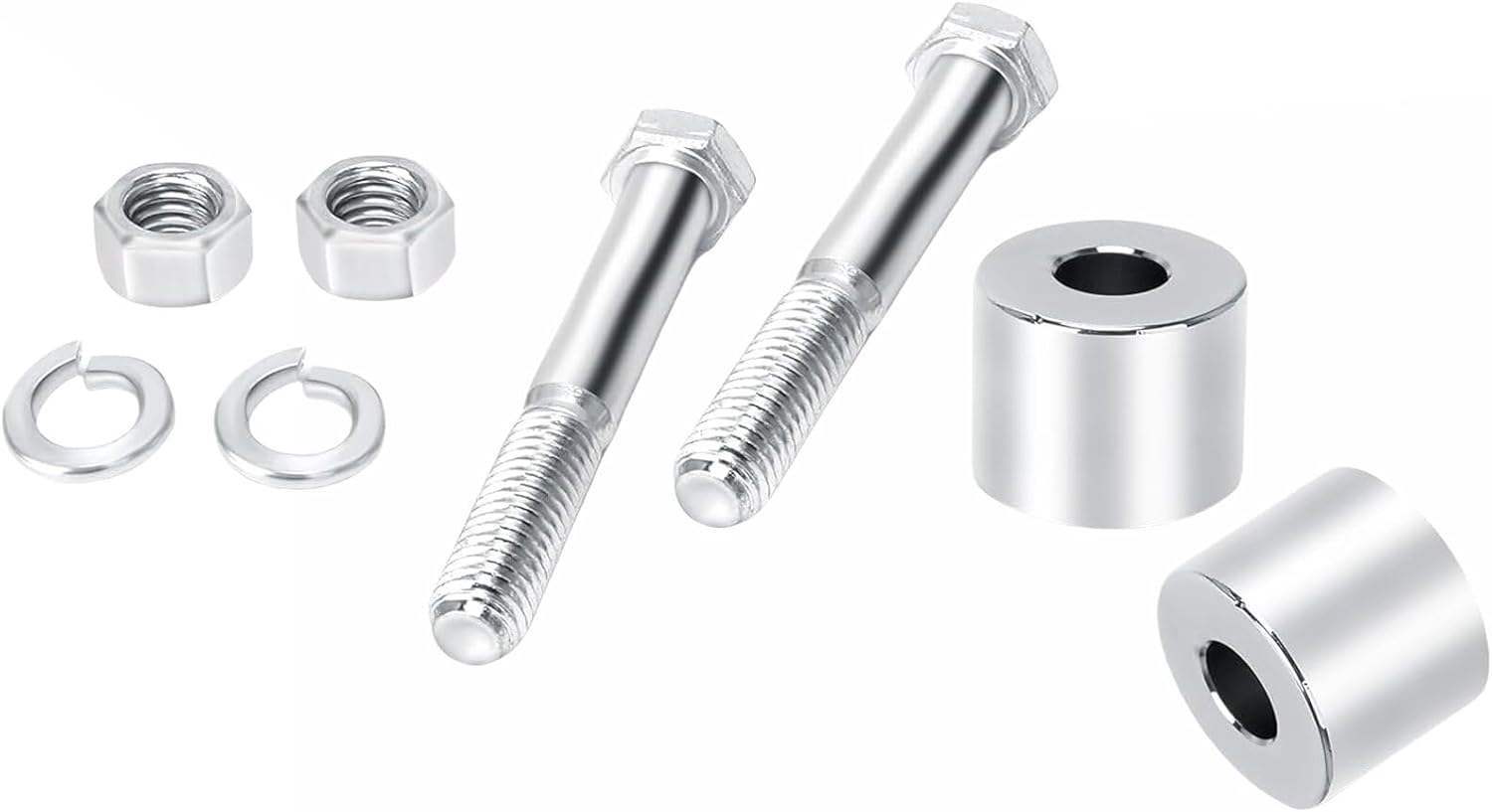 TDZ 1'' Inch Rise Handlebar Risers Extension for Harley 1-1/4'' Handlebars Motorcycle Spacers(Chrome)