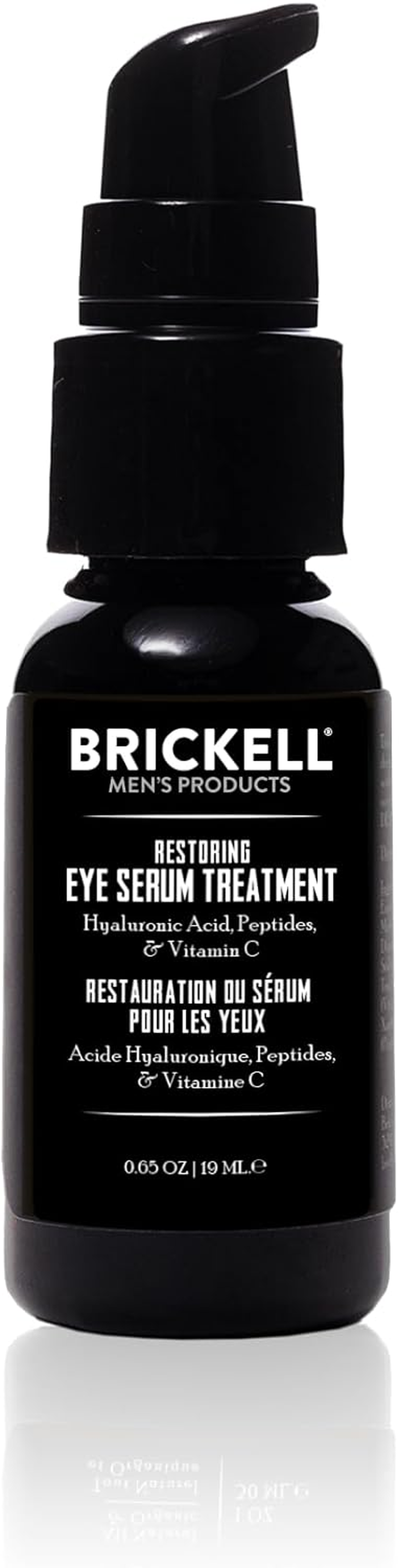 Brickell Men'S Restoring Eye Serum Treatment for Men, Natural and Organic Eye Serum to Firm Wrinkles, Reduce Dark Circles, and Promote Youthful Skin .65 Ounce, Unscented image number 1