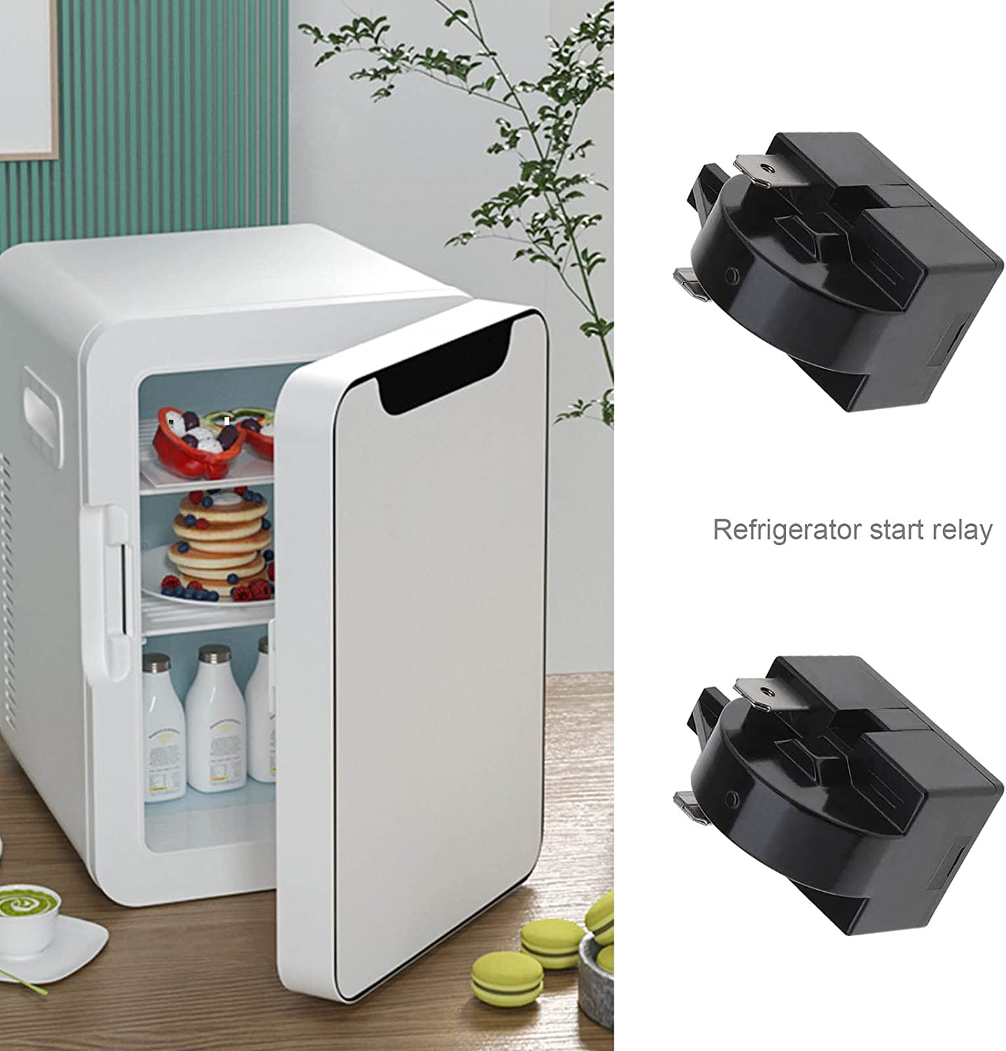 SING F LTD 2X 15 Ohm Refrigerator Start Relay 2 Pin PTC Freezer Compressor Resistor for Mini Fridges Compact Fridges Freezers Wine Fridges with 1/6HP 125W Thermal Overload Protector image number 6
